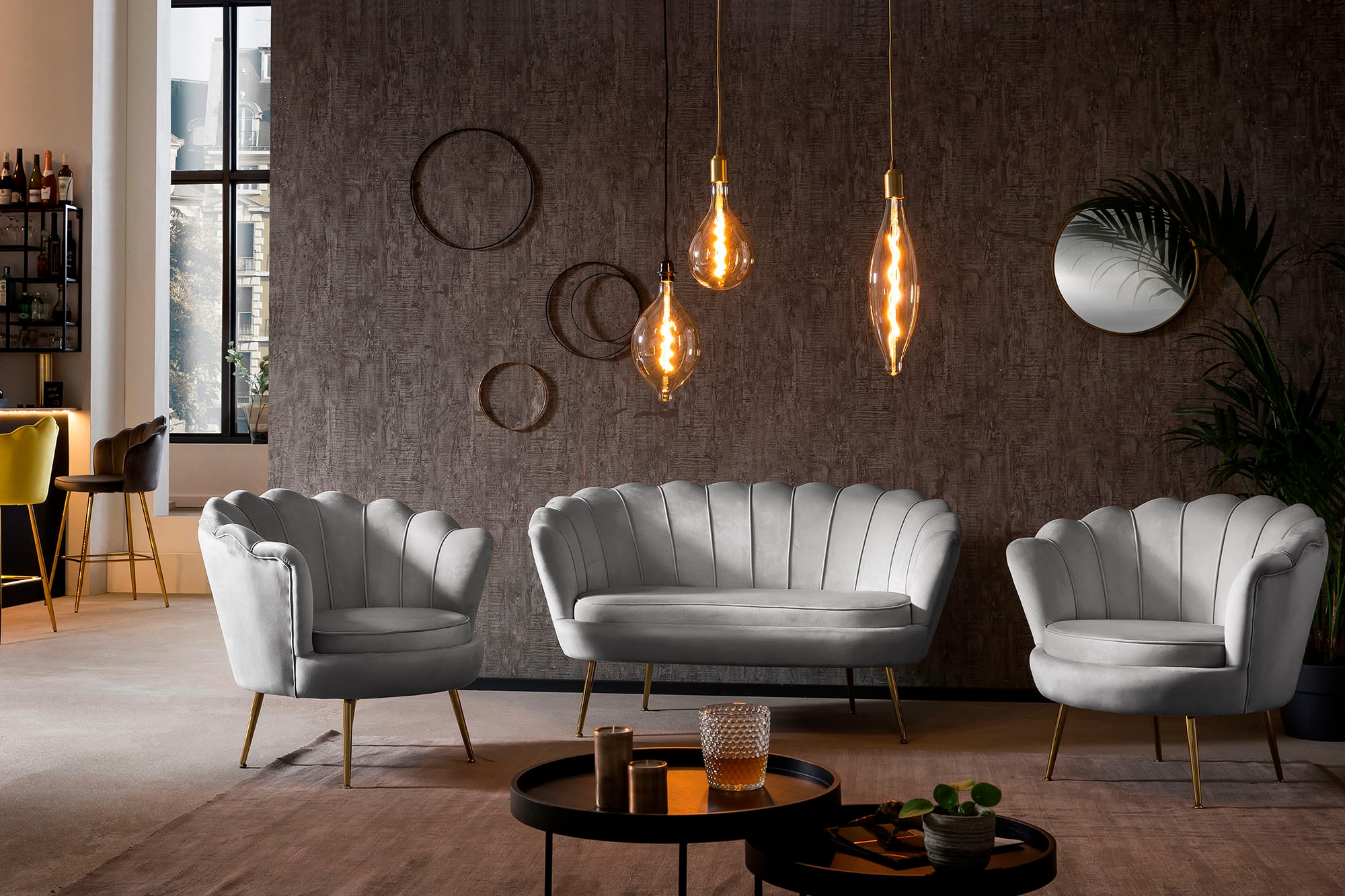 SalesFever 2-Sitzer »Clam«, extravagantes Muscheldesign, Breite 136 cm
