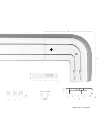 Schienensystem »Kunststoffschiene mit Blende«, 2 läufig-läufig, Wunschmaßlänge