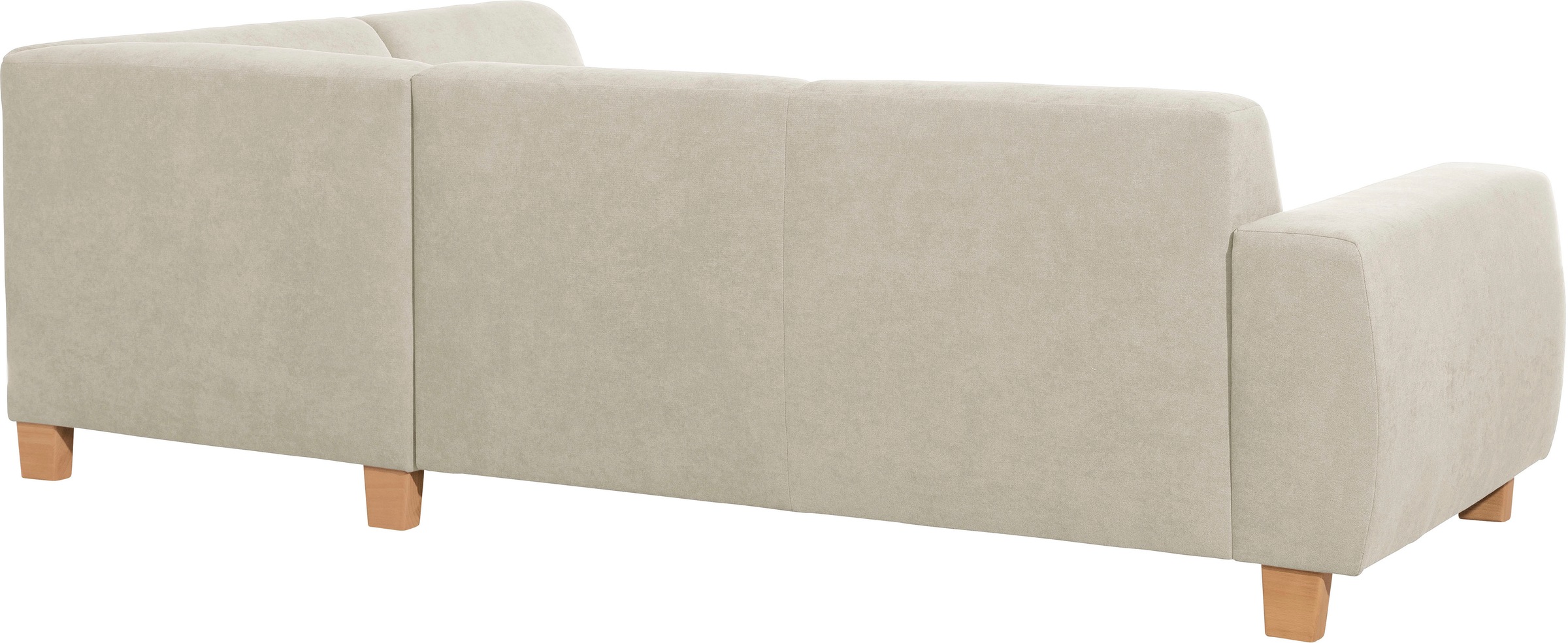 Max Winzer® Ecksofa »Blackpool modern, mittlere Sitzhärte mit hochwertiger Schaumpolsterung«, Lounge-Charakter durch niedrigen, leicht gewölbten Rücken