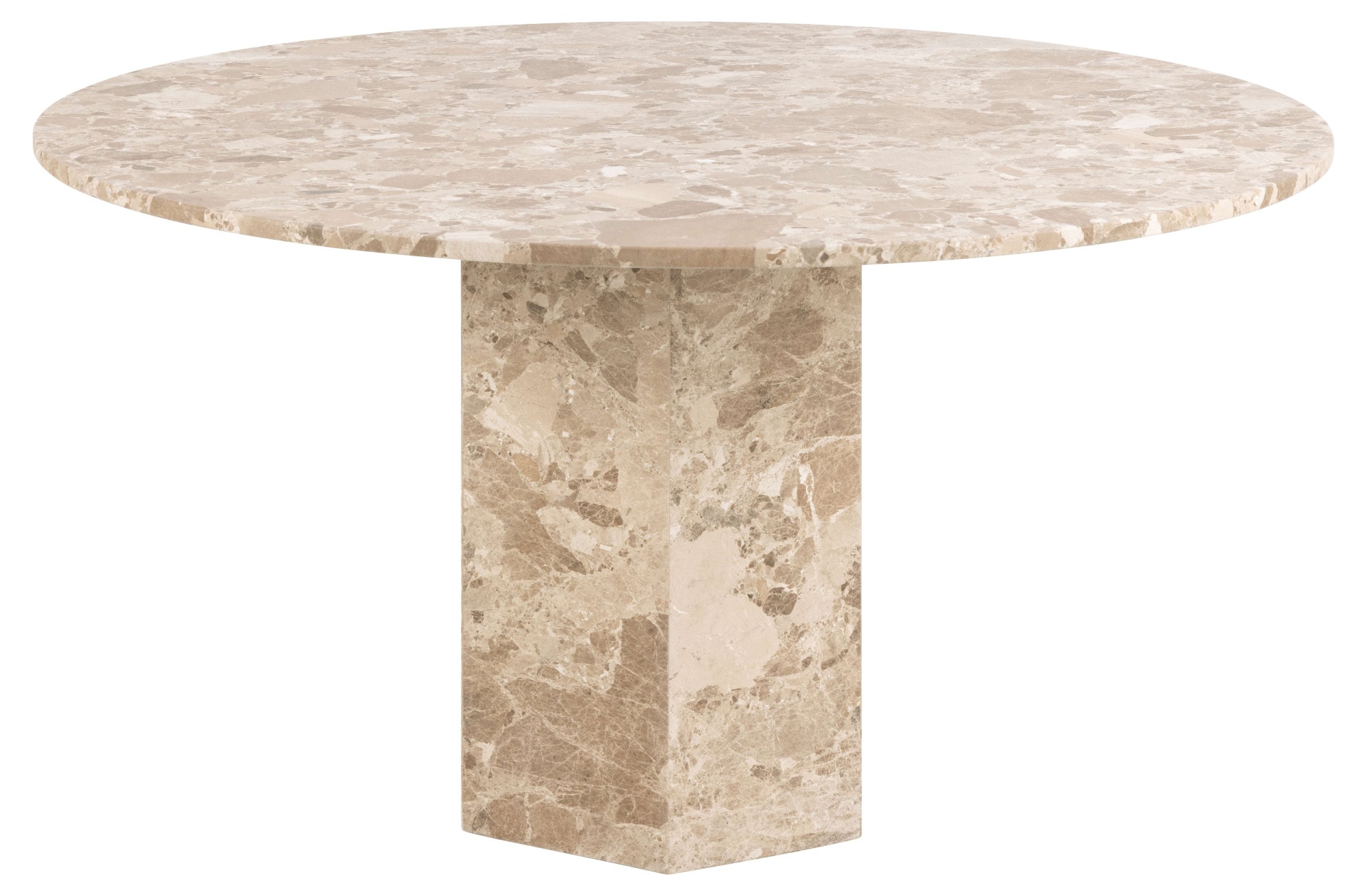 ACTONA GROUP Esstisch »Naxos«, Rund Esstisch, matt Latte lackiert Marmor, Ø130x75 cm