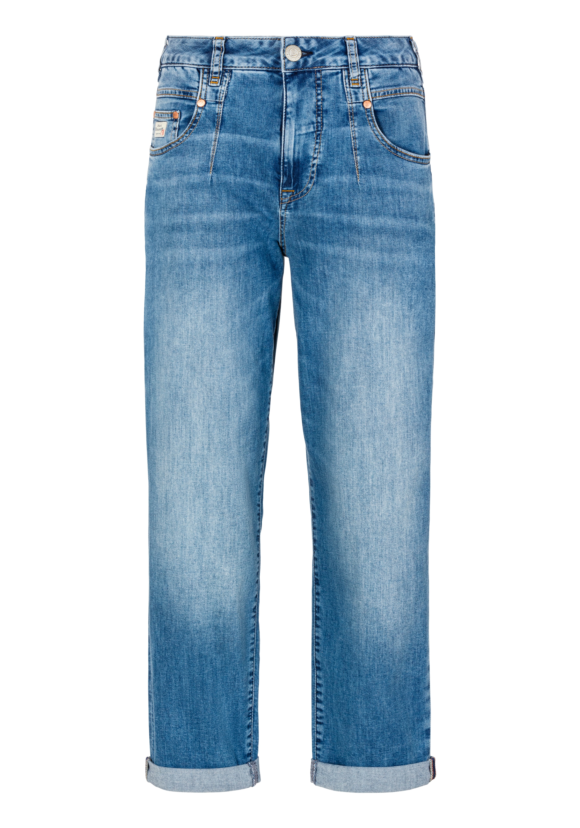Herrlicher Straight-Jeans »Brooke Recycled Denim Light«, krempelbar