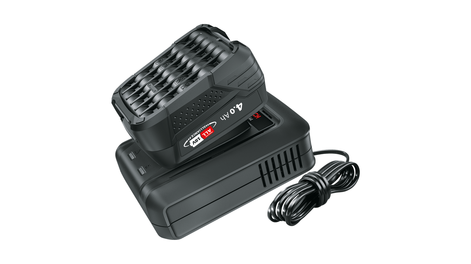 Bosch Home & Garden Akku Starter-Set »18V Set: Ladegerät AL 18V-44 CV und 4,0-Ah-Akku«, sorgt für Flexibilität und spart gleichzeitig Geld