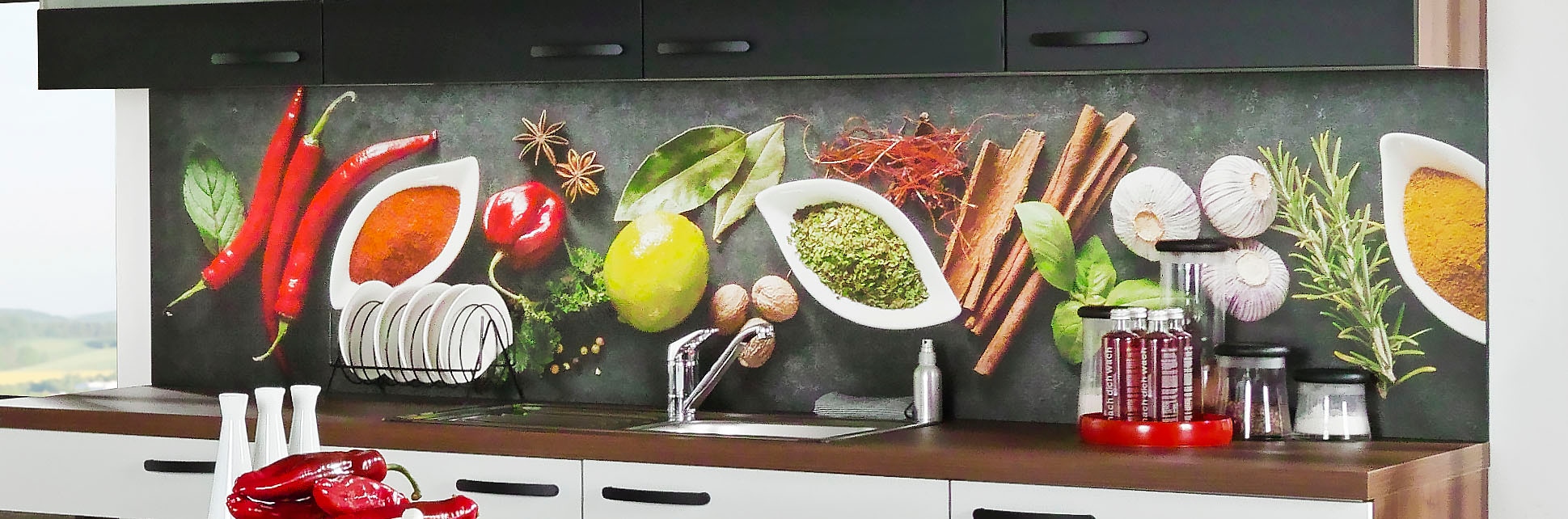 Express Küchen Küchenrückwand mit »Gewürze«, kaufen (1 | XXL online tlg.) Jahren 3 Garantie