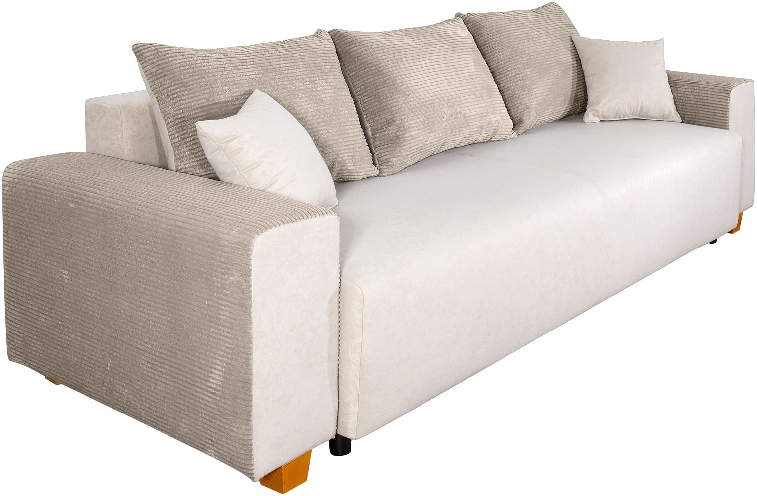 COLLECTION AB Schlafsofa »Yves, Liegefläche (B/T): 142/194 cm«, inkl. Bettfunktion, Bettkasten, Federkern & Zierkissen