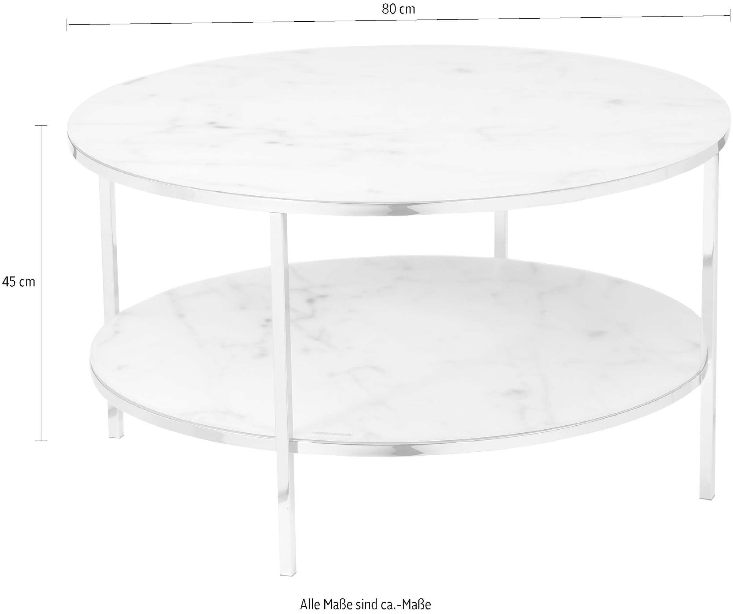 SalesFever Couchtisch, Tischplatten in Marmoroptik