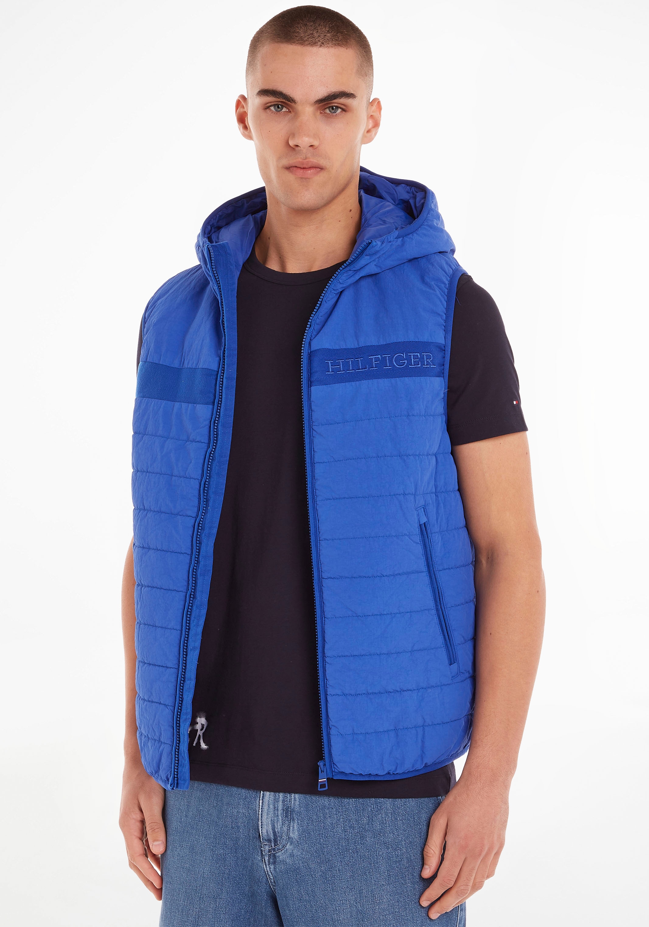 Steppweste »GMD HOODED PADDED VEST«, im hochgeschlossenen Design