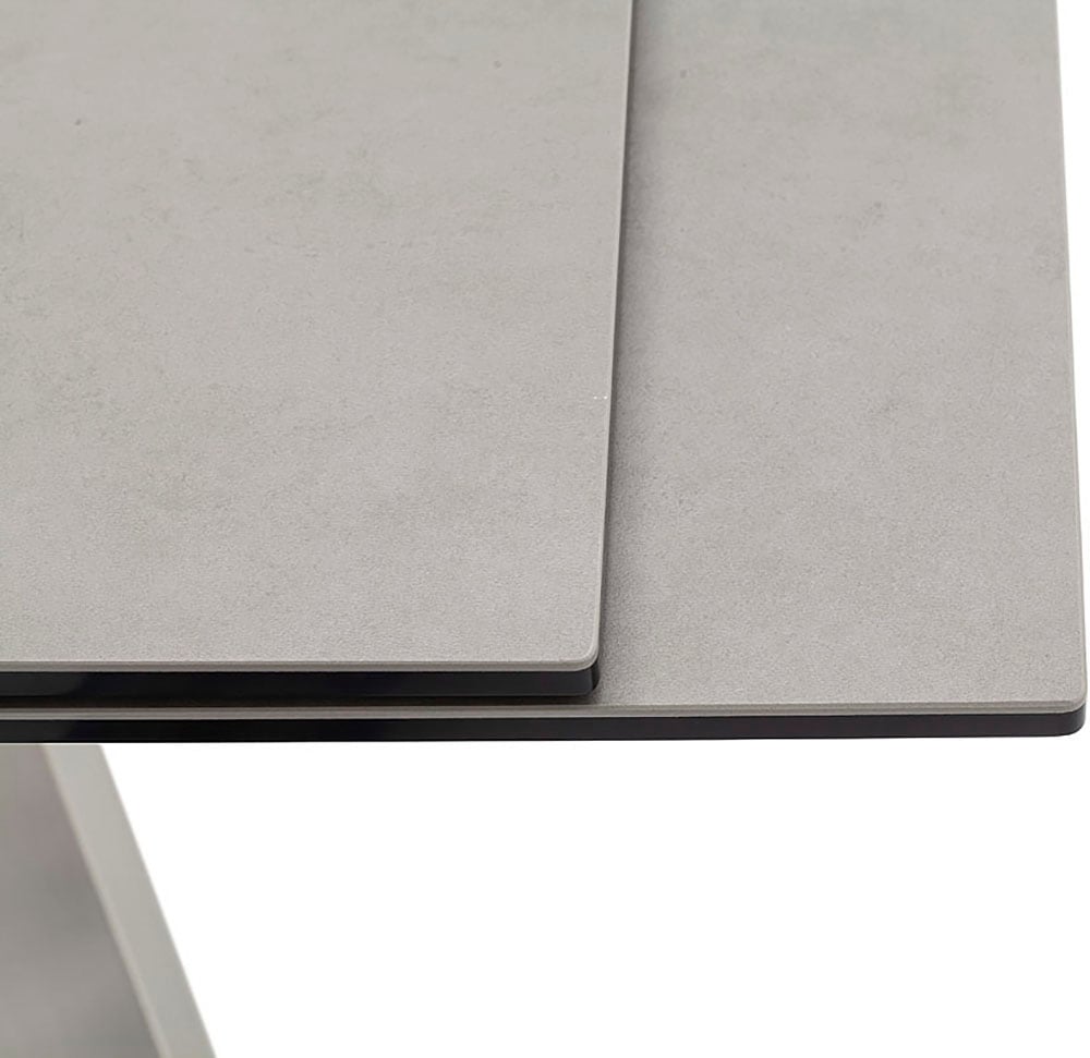 MCA furniture Esstisch »TOBAGO Auszugtisch 180-260 cm«, (Einzelstück), Keramik,Edelstahl,Stirnauszug,ausziehbar,Tischplatte 13 mm