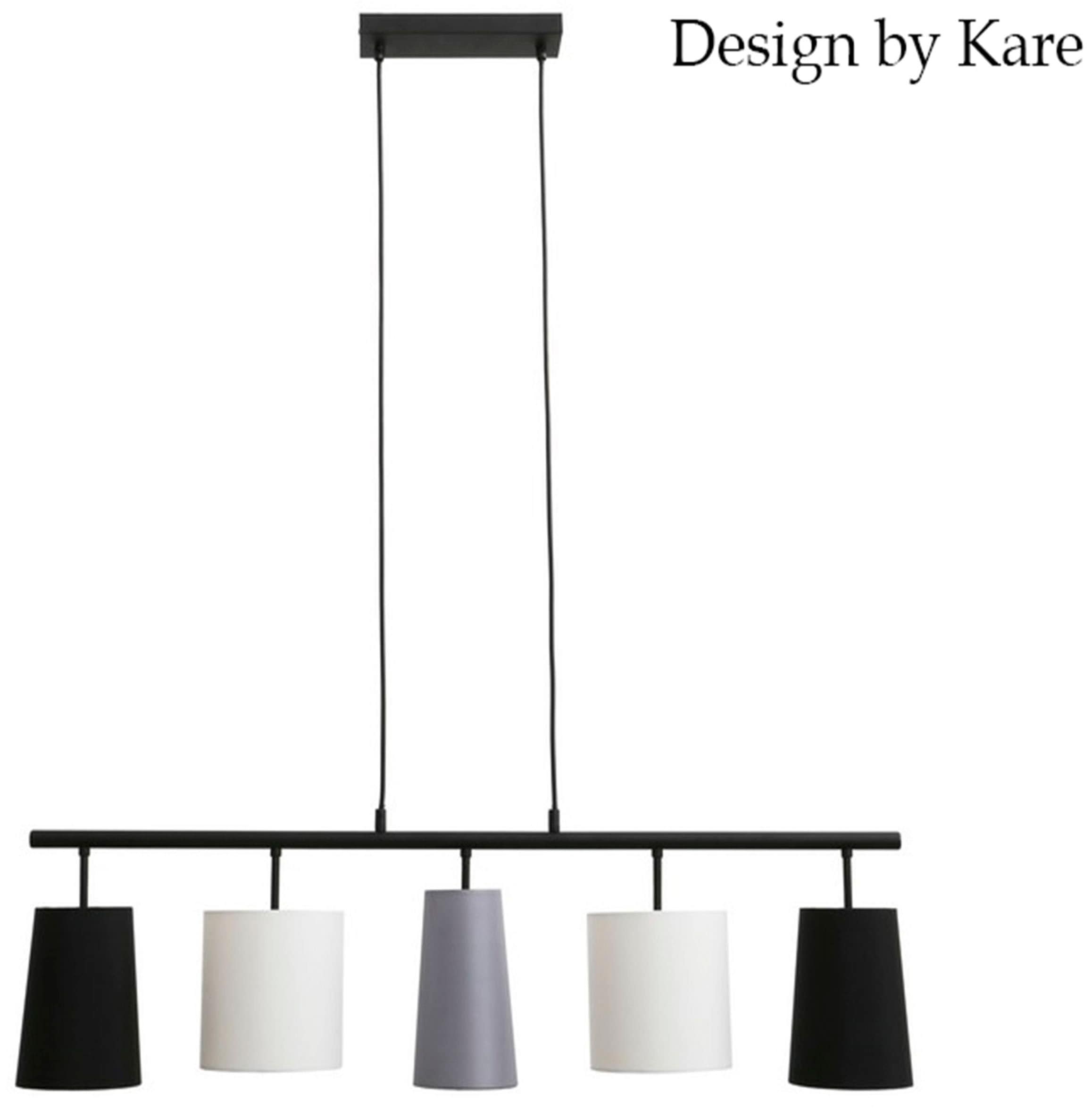 Briloner Leuchten Pendelleuchte »4009055 SHADES«, Leuchtmittel E14 | ohne Leuchtmittel, Hängelampe, 96x120cm, Grau-Schwarz-Weiß, max.40W, E14, Esszimmer