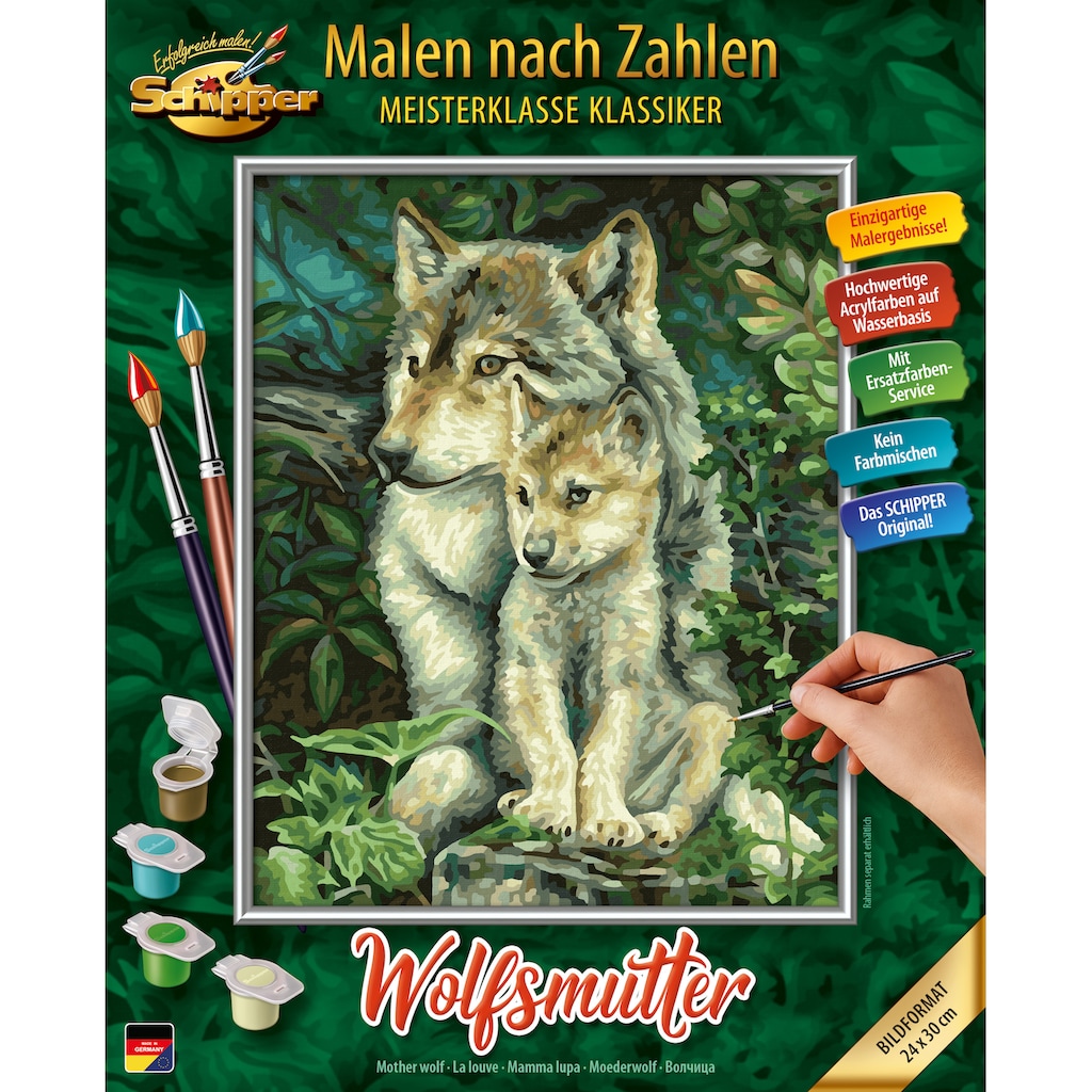 Schipper Malen nach Zahlen »Meisterklasse Klassiker - Wolfsmutter«