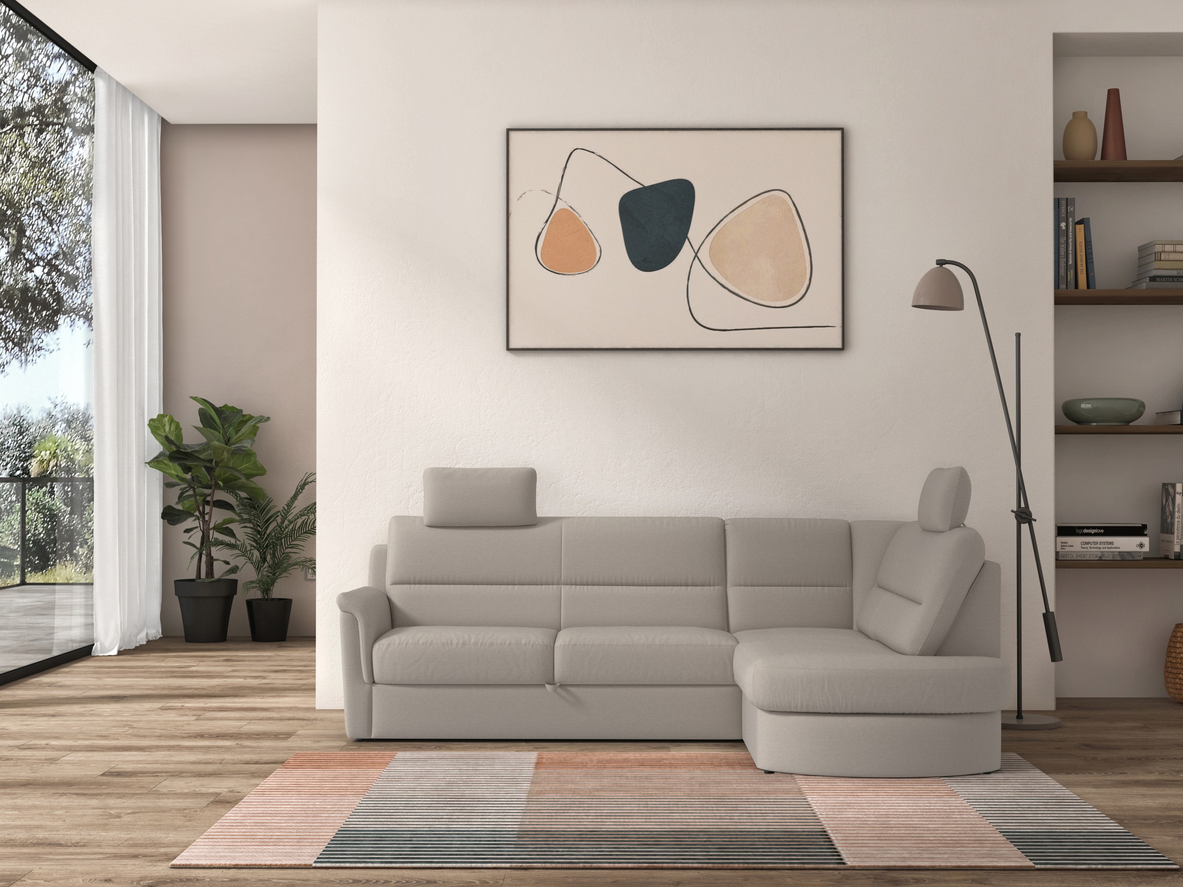 sit&more Ecksofa »Panini L-Form« wahlweise mit Vorziehsitz und Bettkasten