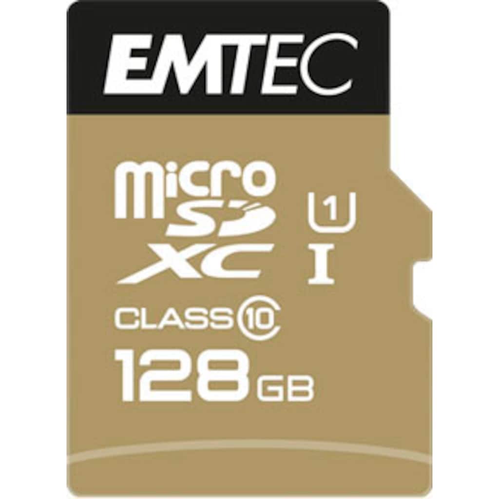 EMTEC Speicherkarte »microSD UHS-I U1 EliteGold«, (Class 10 85 MB/s Lesegeschwindigkeit)