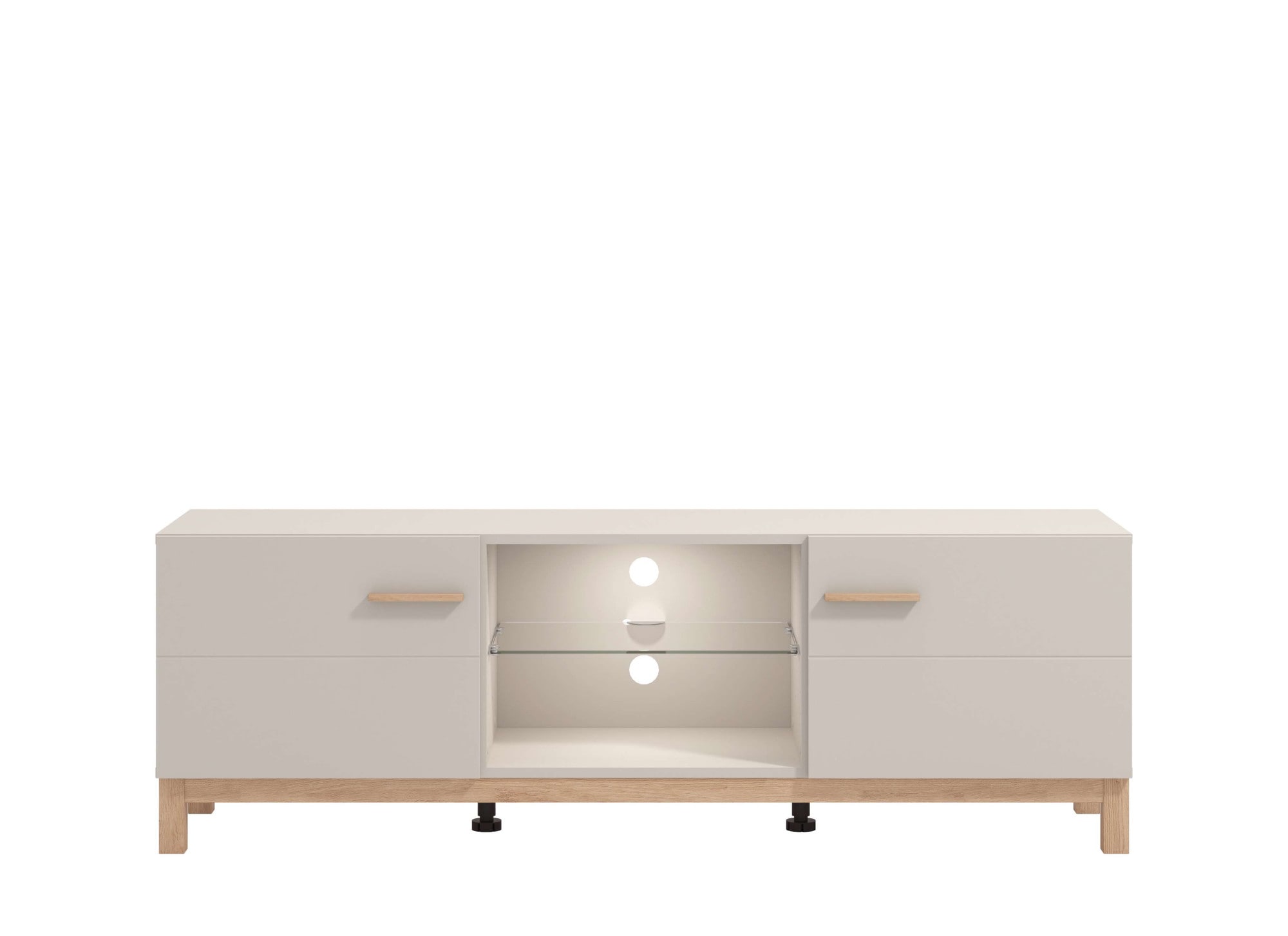 Home affaire TV-Bank »Essex, TV-Board, TV-Kommode, TV-Schrank, TV-Unterschrank, TV-Möbel« Elegantes Lowboard (154 cm) in Kaschmir mit viel Stauraum