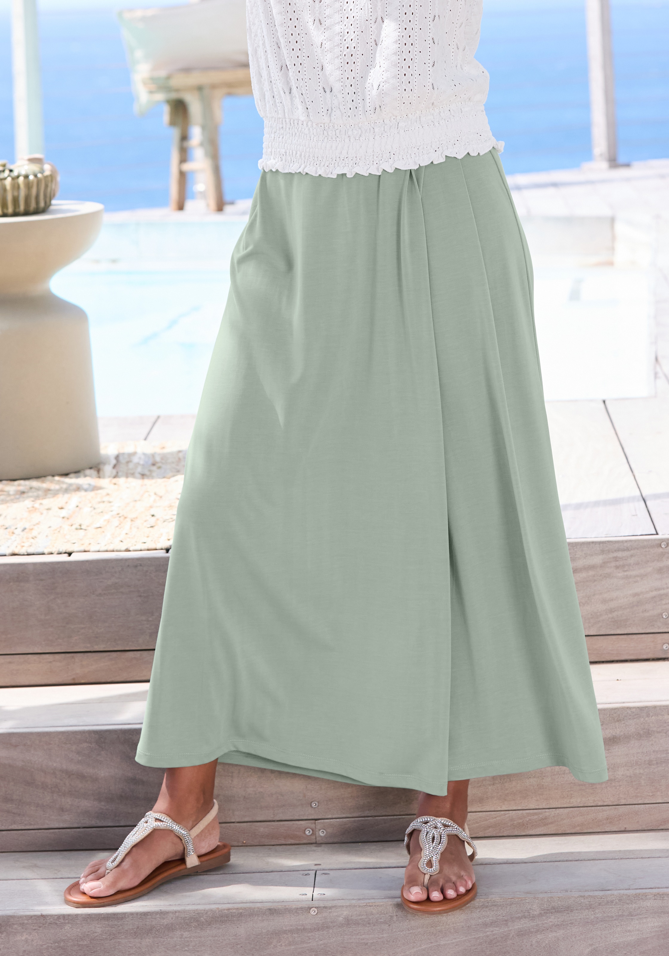 Vivance Hosenrock »mit extra weitem Bein aus weicher Jerseyware« leichte Jerseyware, Sommerhose in 7/8-Länge, weite Schlupfhose