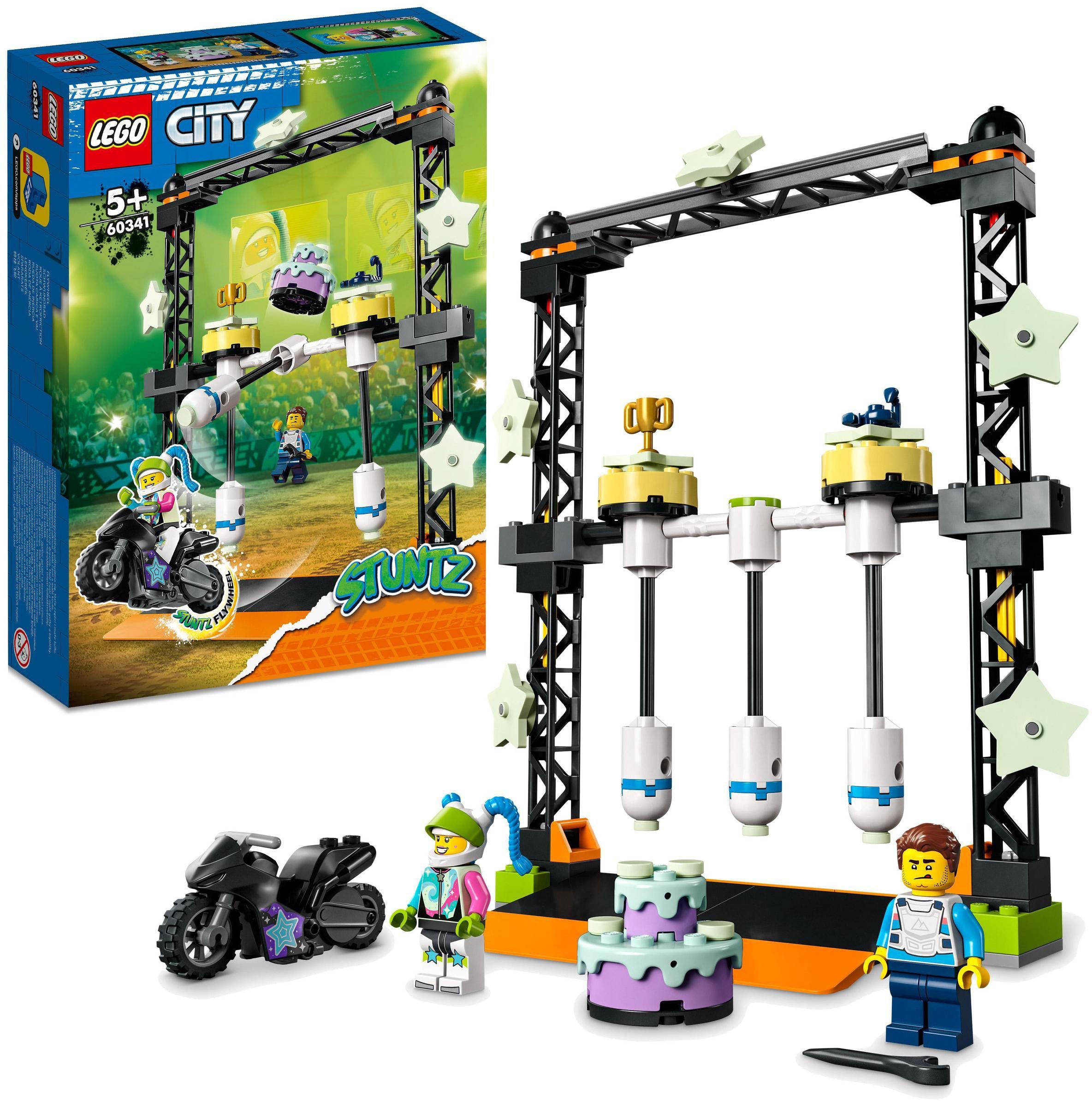 LEGO® Konstruktionsspielsteine »Umstoß-Stuntchallenge (60341), LEGO® City Stuntz«, (117 St.)