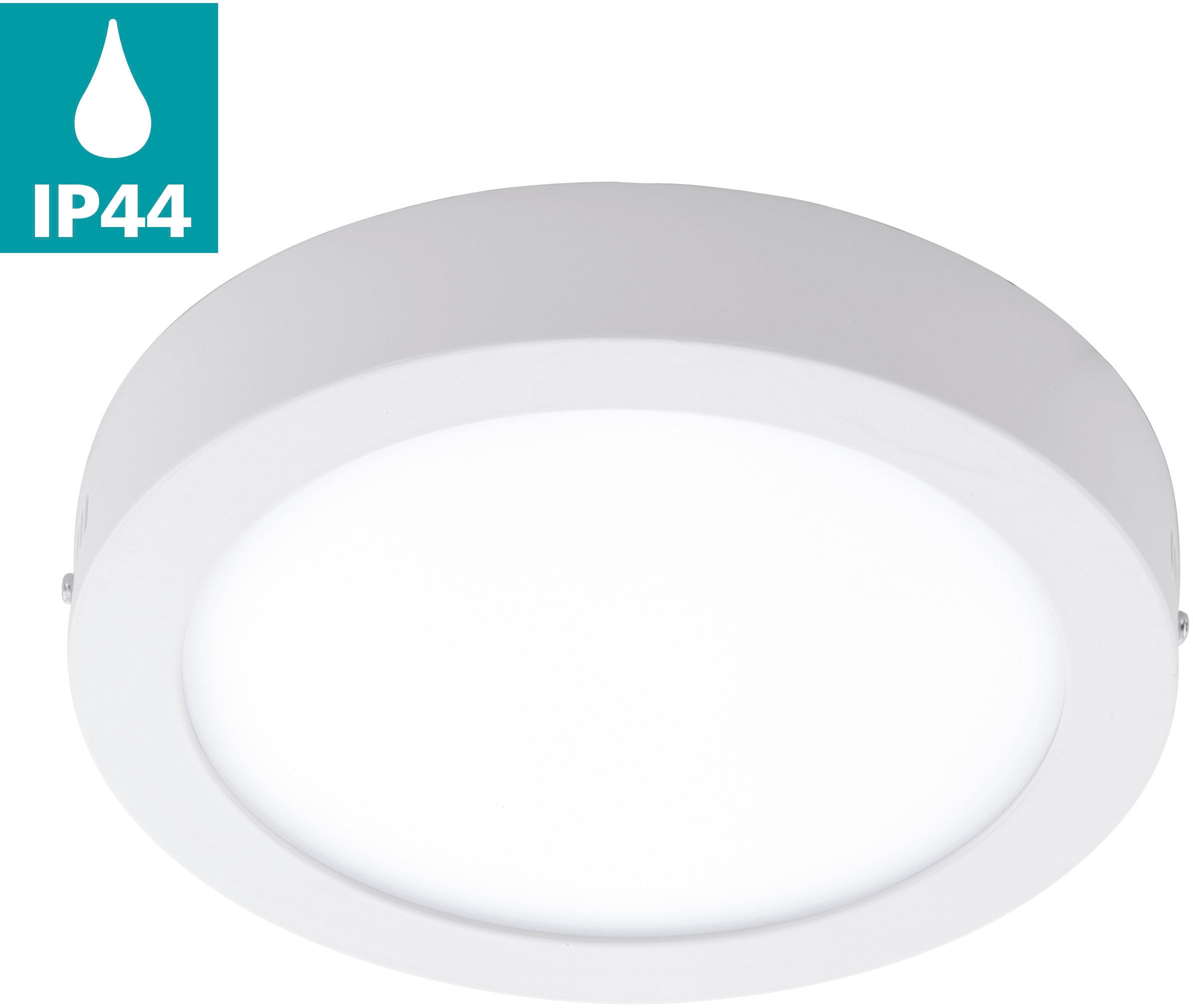 1 1600lm, - »ARGOLIS«, inkl. auch Badezimmer H3,5 Außenbereich Warmweiß, / LED LED-Platine (je x / LED-Board, Deckenlampe - - für und x Außen-Deckenleuchte Hochwertige Ø22,5 IP44 EGLO cm 3000K) spritzwassergeschützt 16,5W,