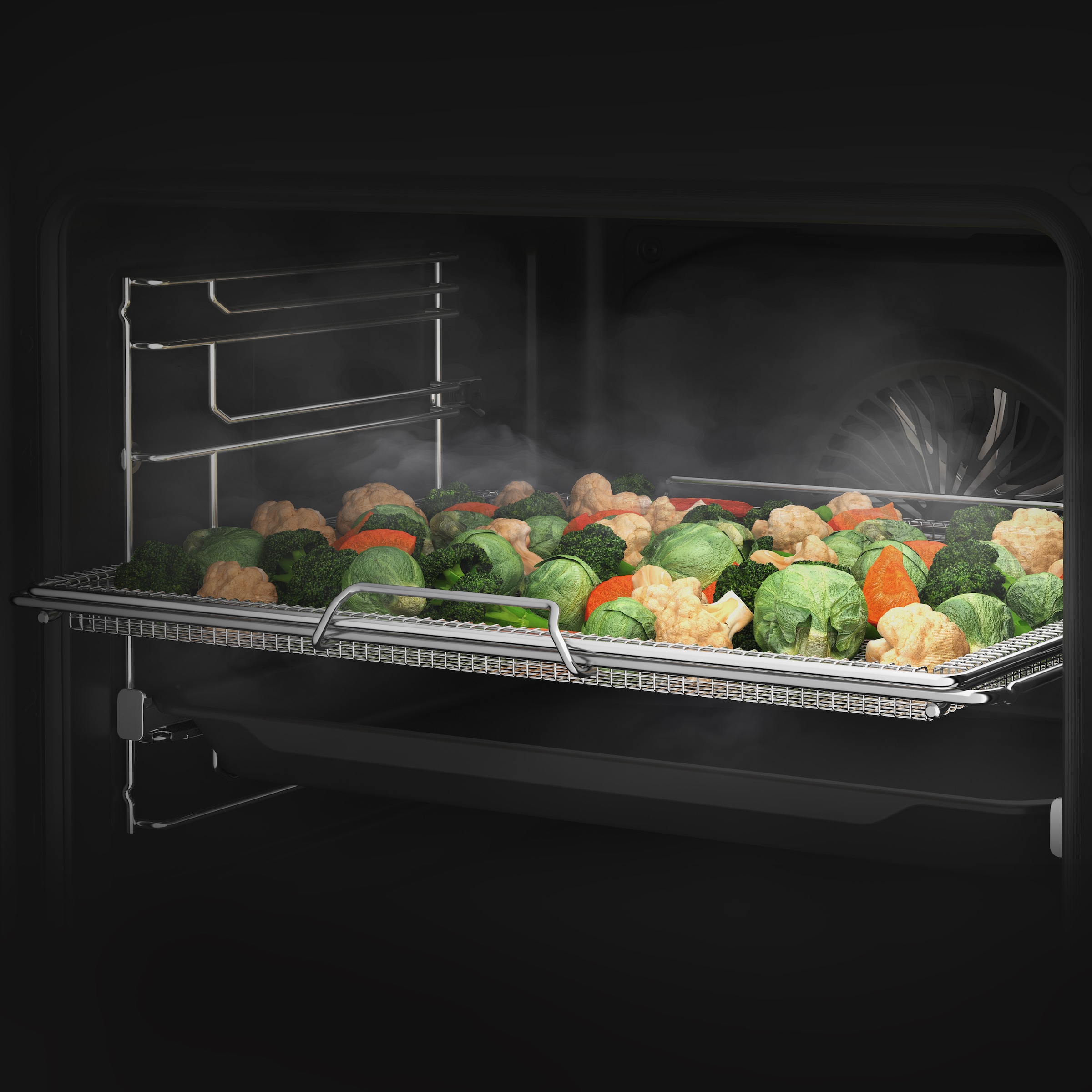 BEKO Backofen »BBIM17300X« mit 1-fach-Teleskopauszug mit SteamShine Knusprige Ergebnisse mit wenig Fett mit der AirFry-Funktion