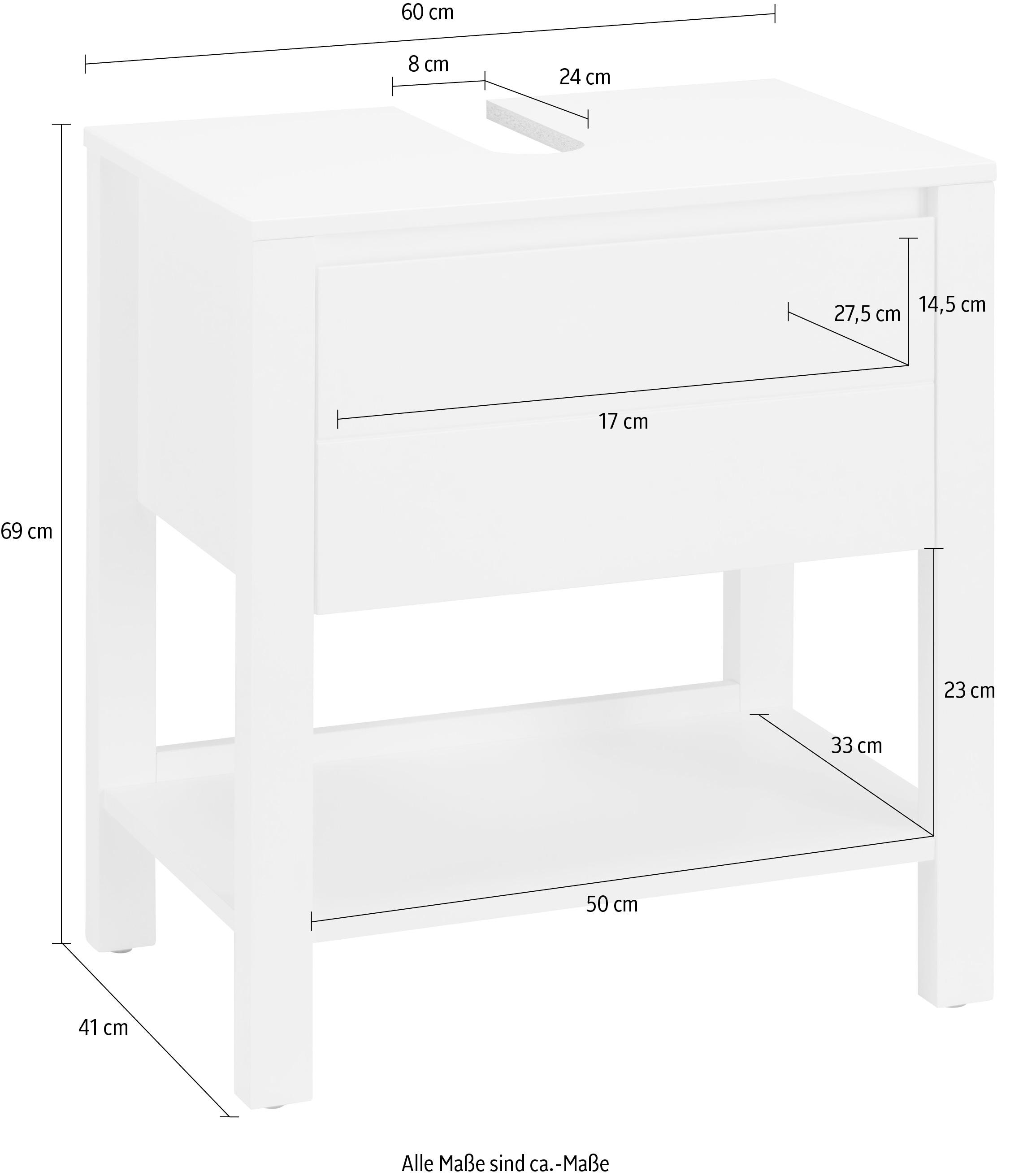 Home affaire Waschbeckenunterschrank »Kaika«, Breite 60 cm
