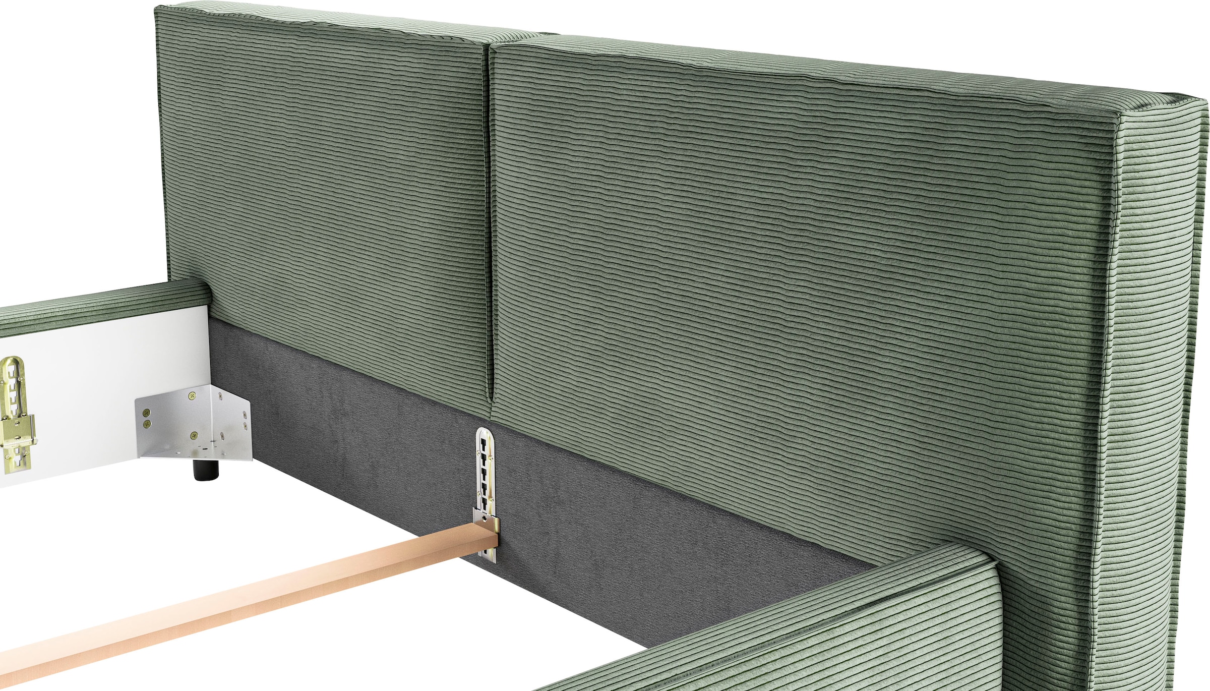 Home affaire Polsterbett »Adrina mit Biesenoptik, Feincord und Luxus-Microfaser« bis 280kg, auch in Überlänge 220 cm, 4 Breiten bis 200cm
