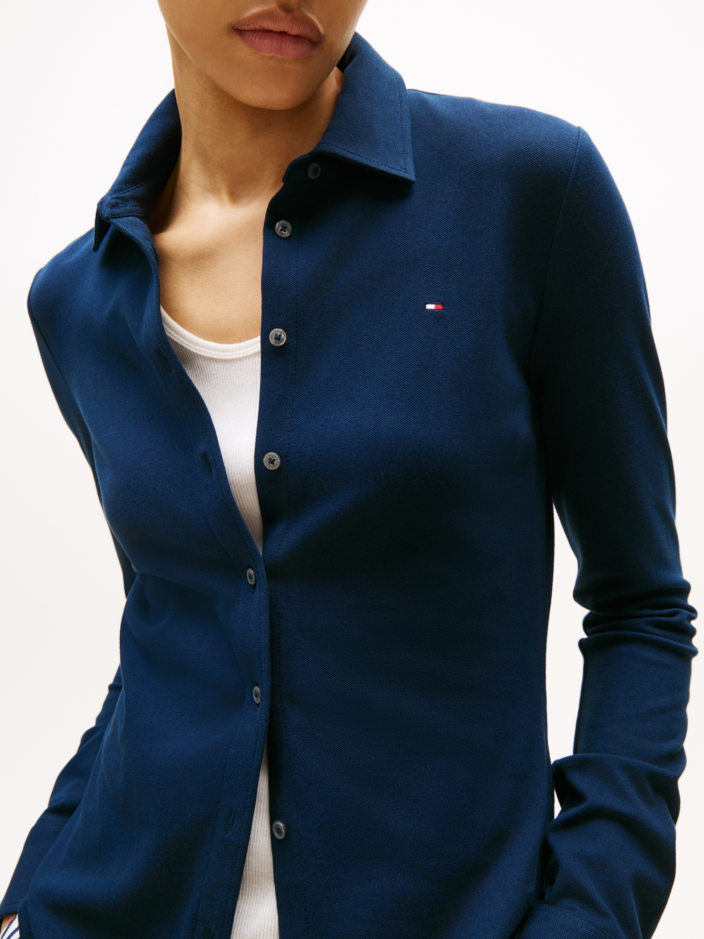 Tommy Hilfiger Poloshirt »1985 SLIM PIQUE BTN DOWN LS«