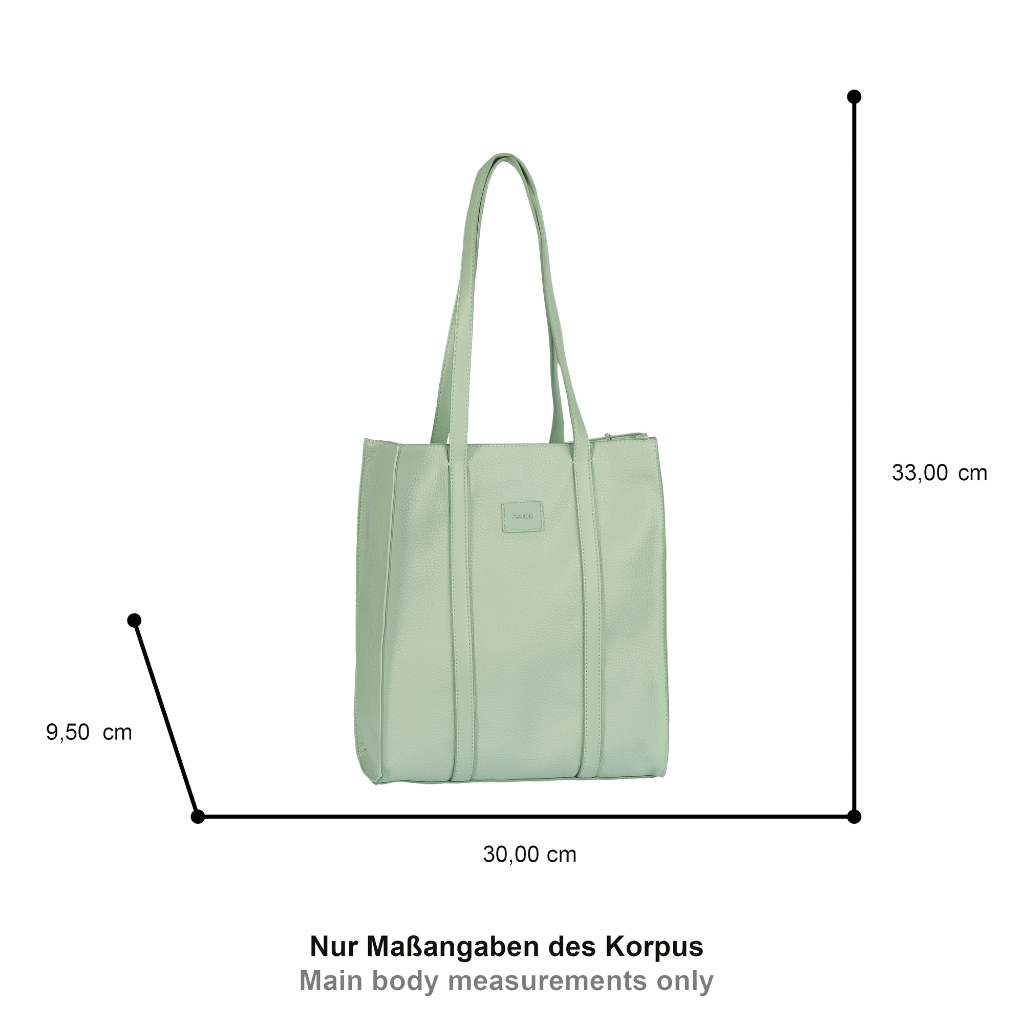 Gabor Shopper »Elfie« aus fein genarbtem, glattem Kunstleder und mit einem Logo Rubber Patch