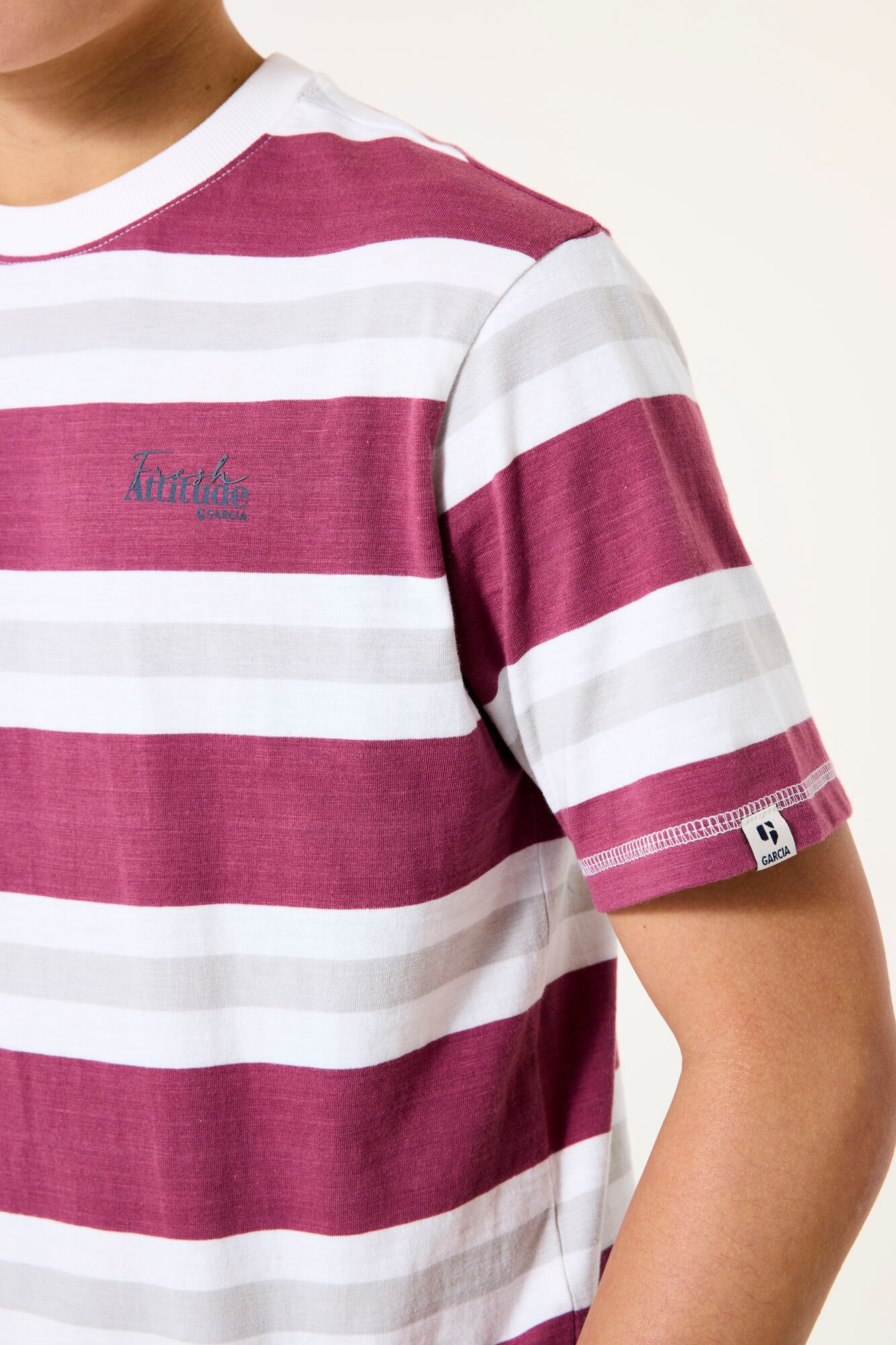 Garcia T-Shirt, mit Streifen Muster