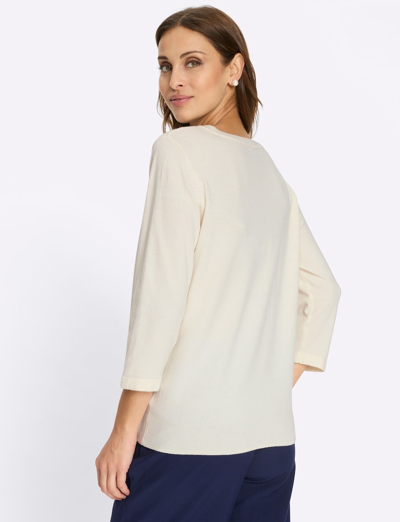 Lady 3/4 Arm-Pullover »Feinstrickpullover«