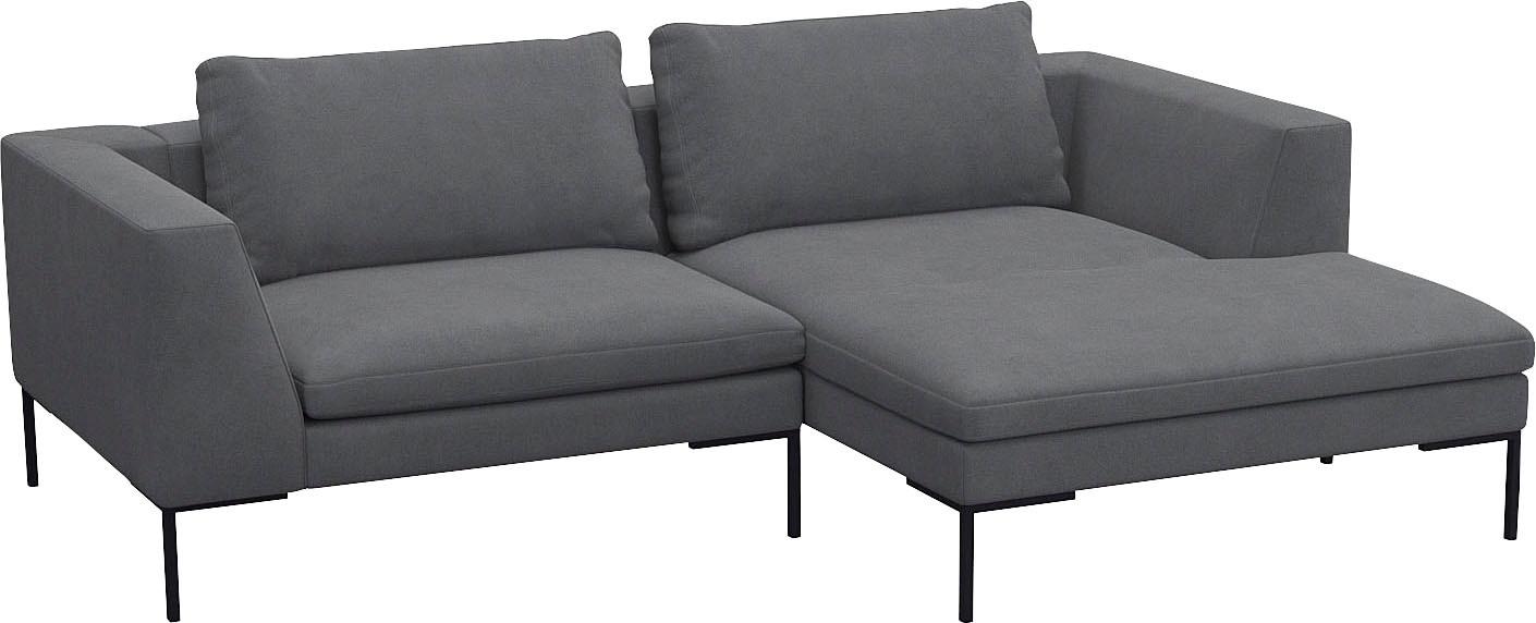 FLEXLUX Ecksofa »Loano, superbequemer Sitzkomfort durch Kaltschaum im Sitz, L-Form«, modernes Sofa, frei im Raum stellbar, lose Kissen, hoher Fuß