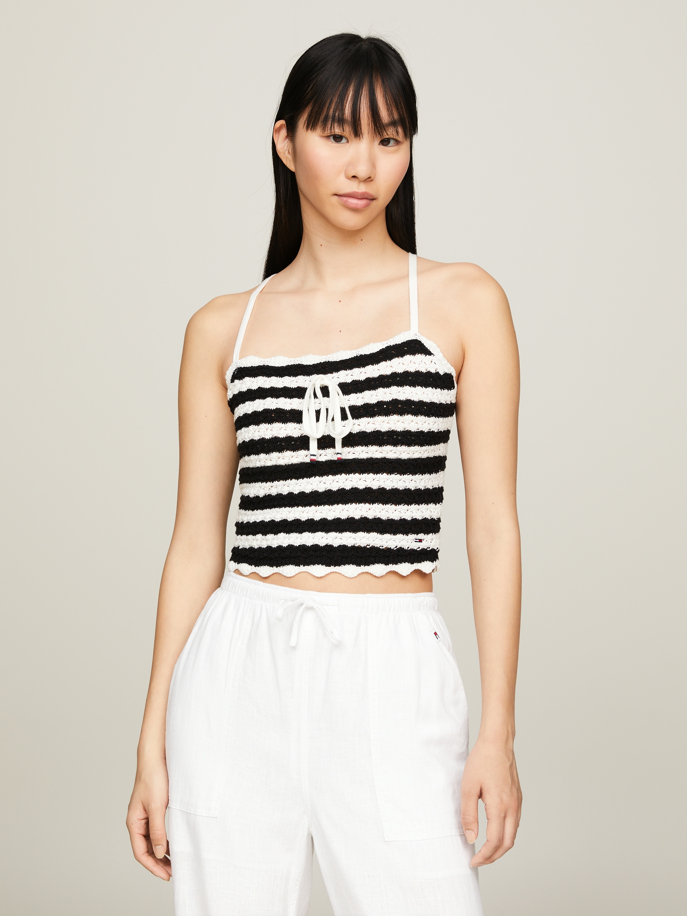 Spaghettitop »TJW CROCHET STRIPE TOP«