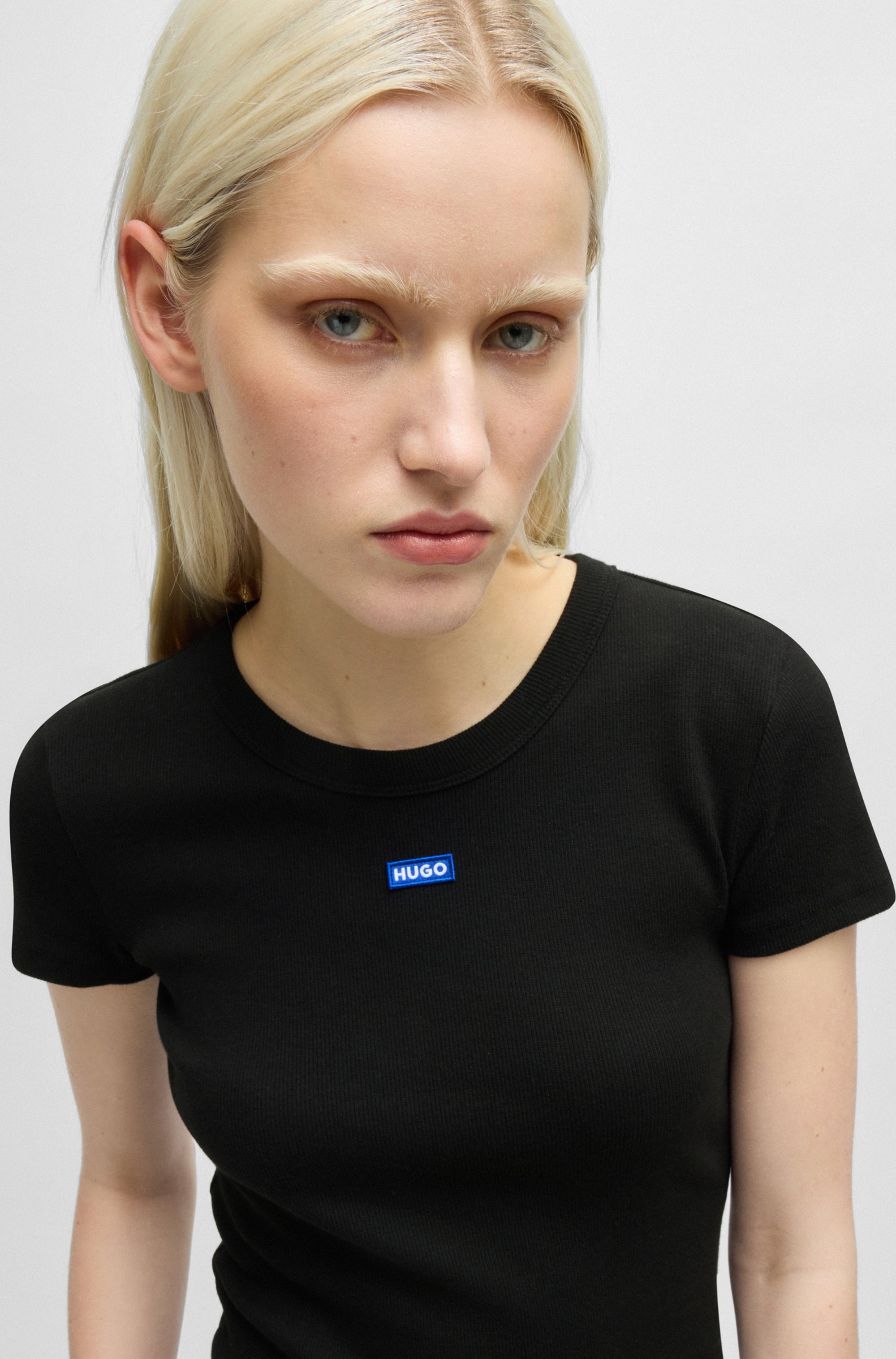 HUGO Blue T-Shirt »Easy Tee_B«, mit HUGO Aufnäher