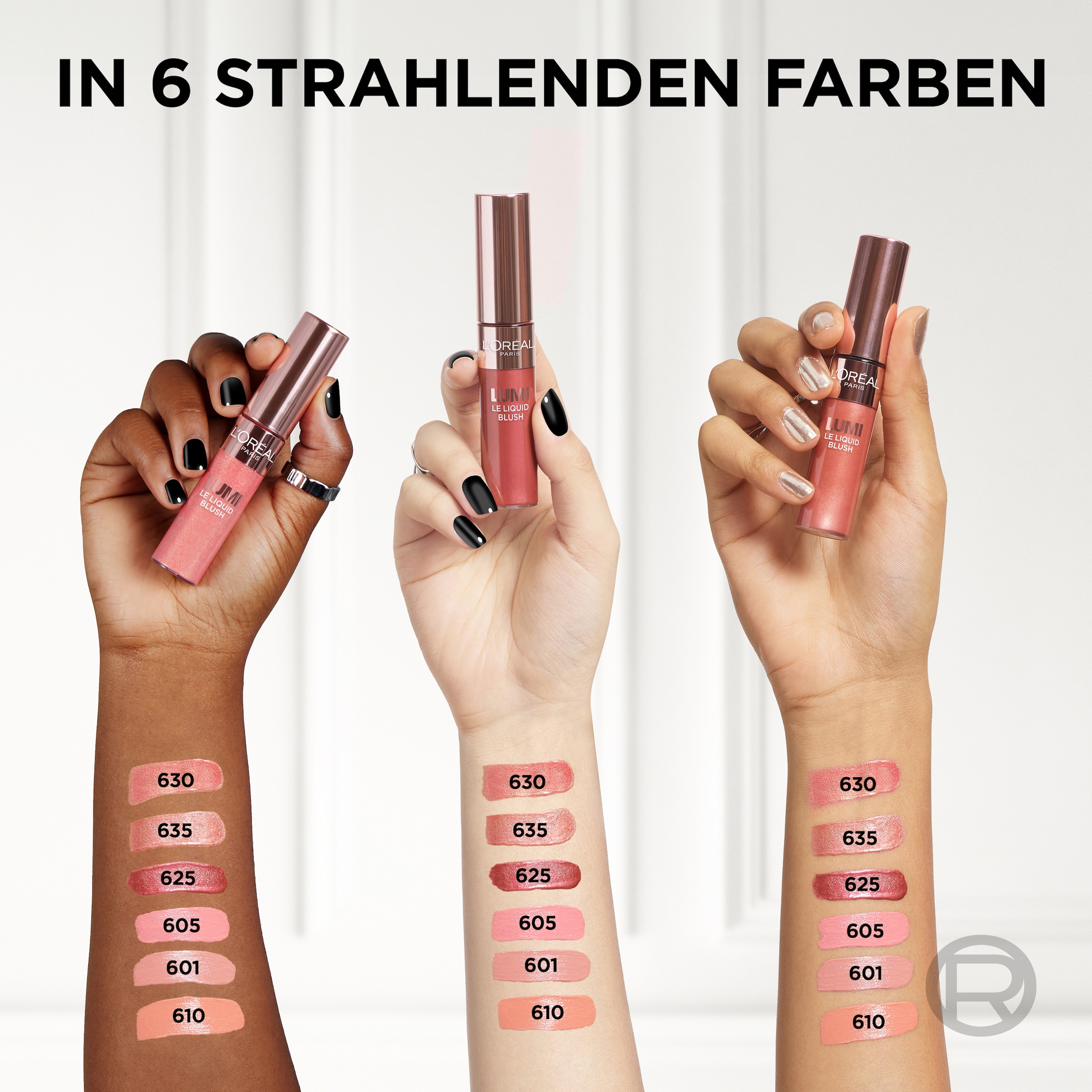 L'ORÉAL PARIS Rouge »LUMI LE LIQUID BLUSH GLOWY« schimmernde, intensive Farbe