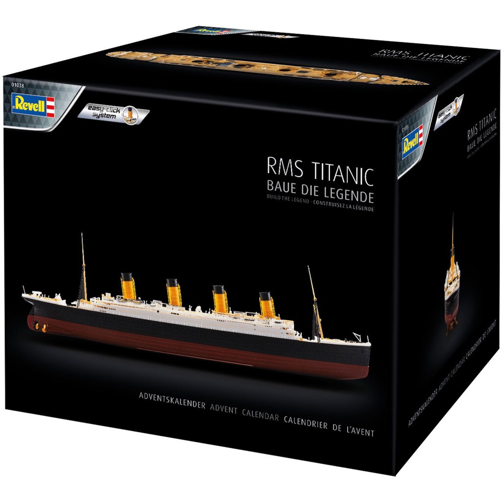 Revell® Spielzeug-Adventskalender »Revell® easy-click, RMS Titanic«, ab 10 Jahren, im Maßstab 1:600 zum Selberbauen; Made in Europe