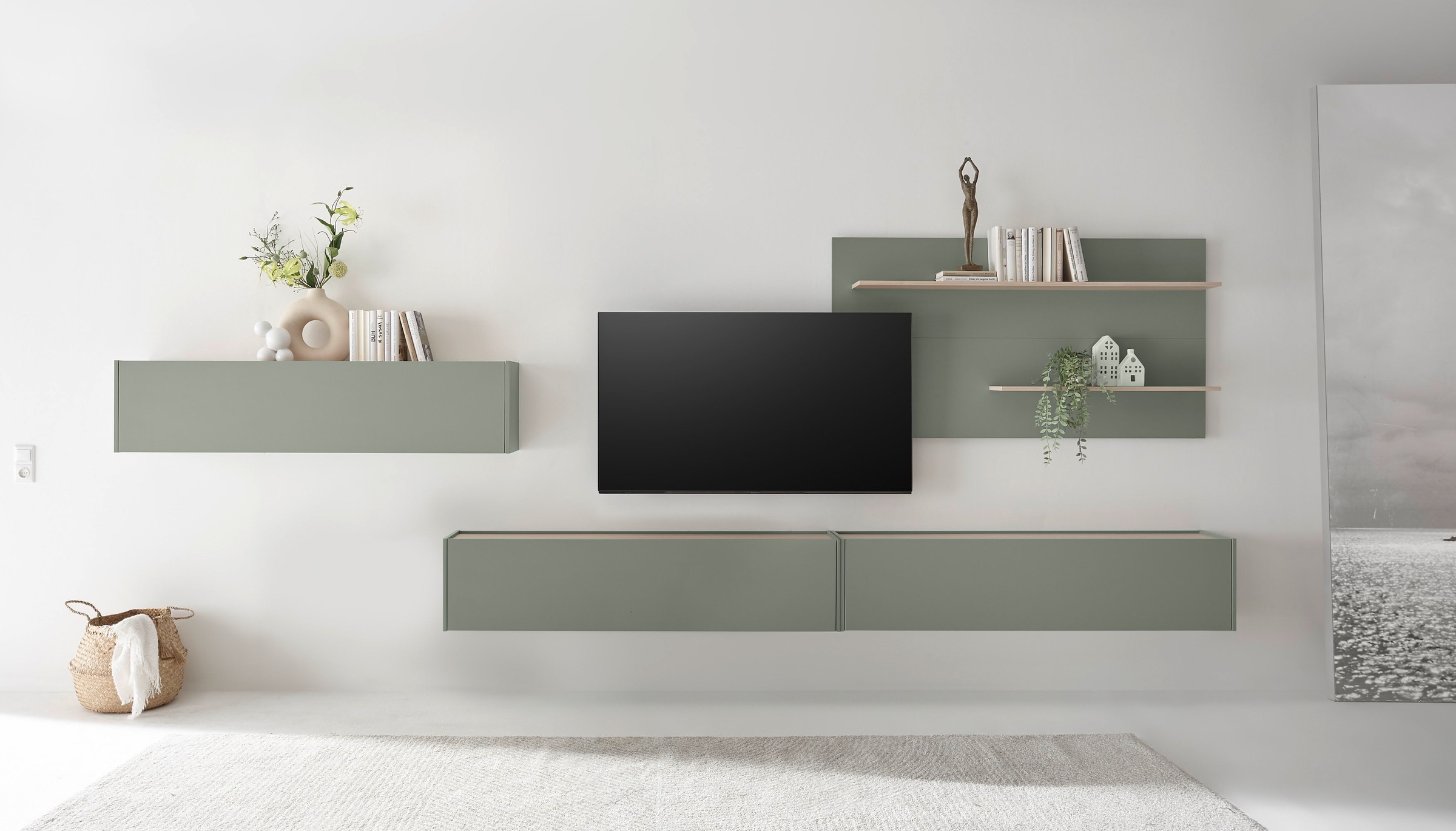 Home affaire Wohnwand »City/Giron, moderne Anbauwand, Komplettset in vielen Farben verfügbar« Set, 4 Stk. tlg.
