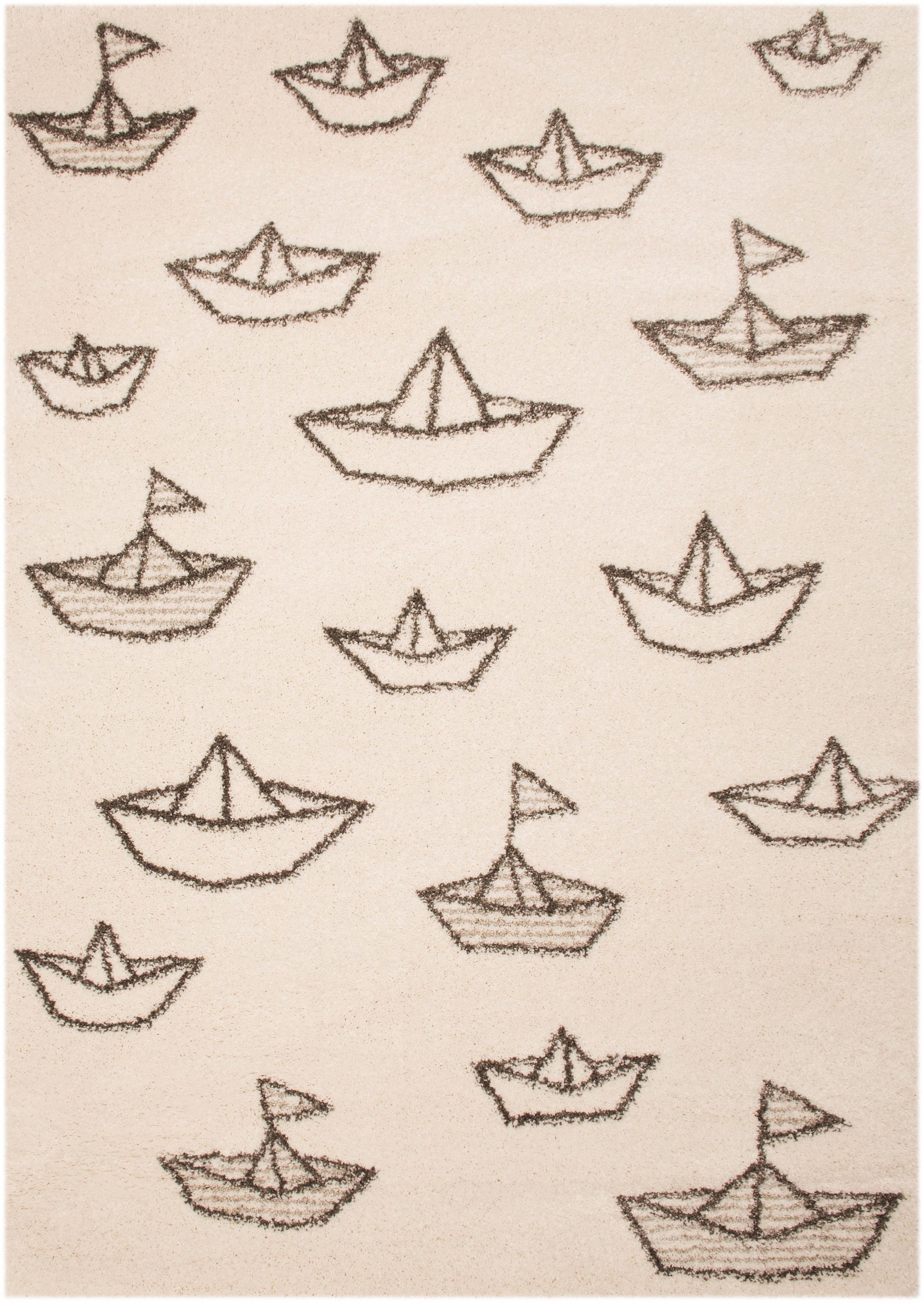 HANSE Home Kinderteppich »Paper Boat Sammy«, rechteckig, 17 mm Höhe, Spielunterlage, Microfaser, Papierboot, Strapazierfähig, Robust
