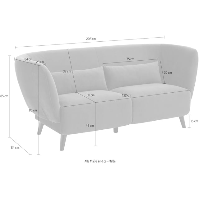 ATLANTIC home collection 3-Sitzer »Mirror«, mit Federkern und inklusive 2x  Nierenkissen bestellen | UNIVERSAL