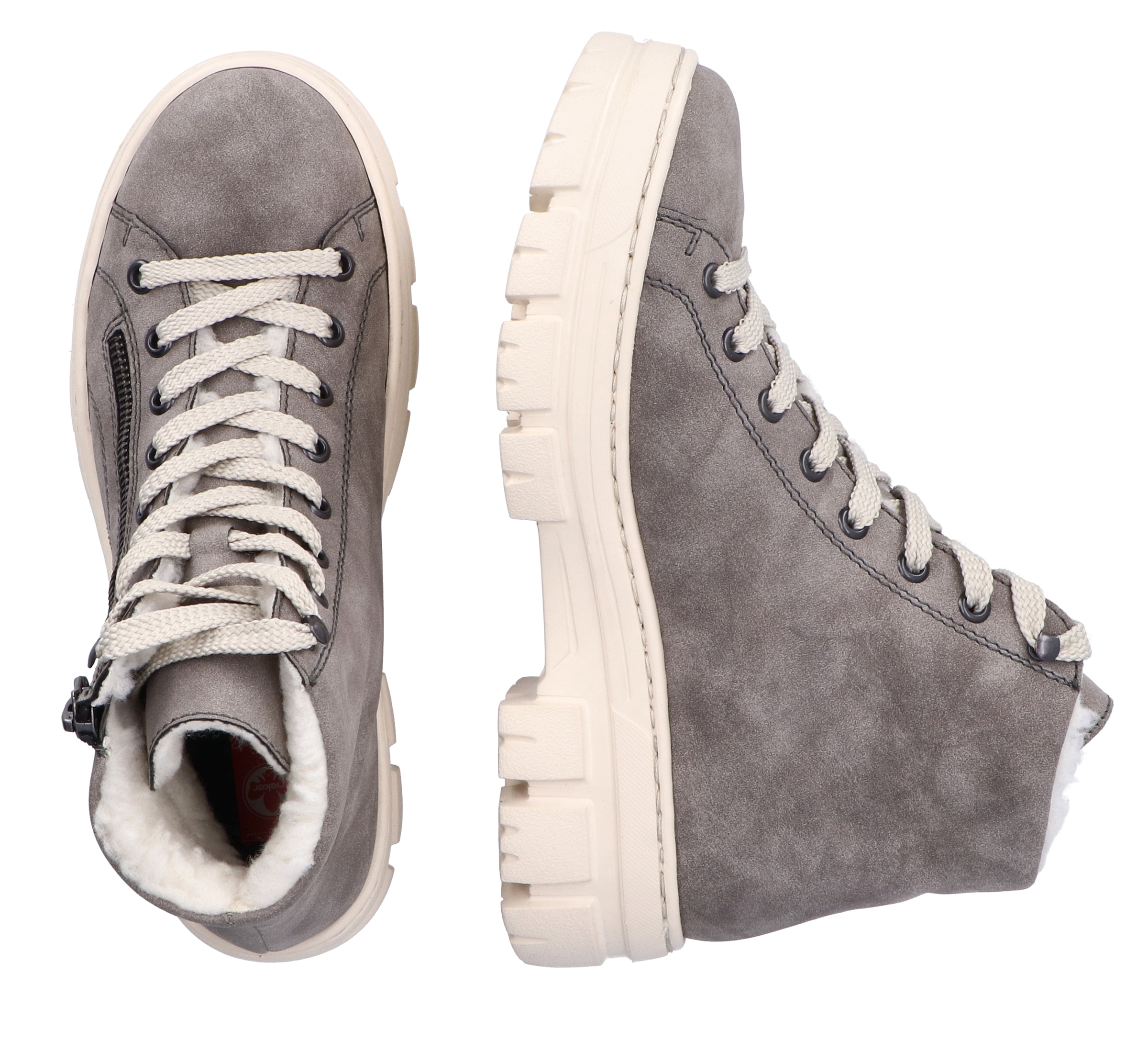 Rieker Winterboots  Plateauboots, Schnürboots mit Reißverschluss an der Außenseite
