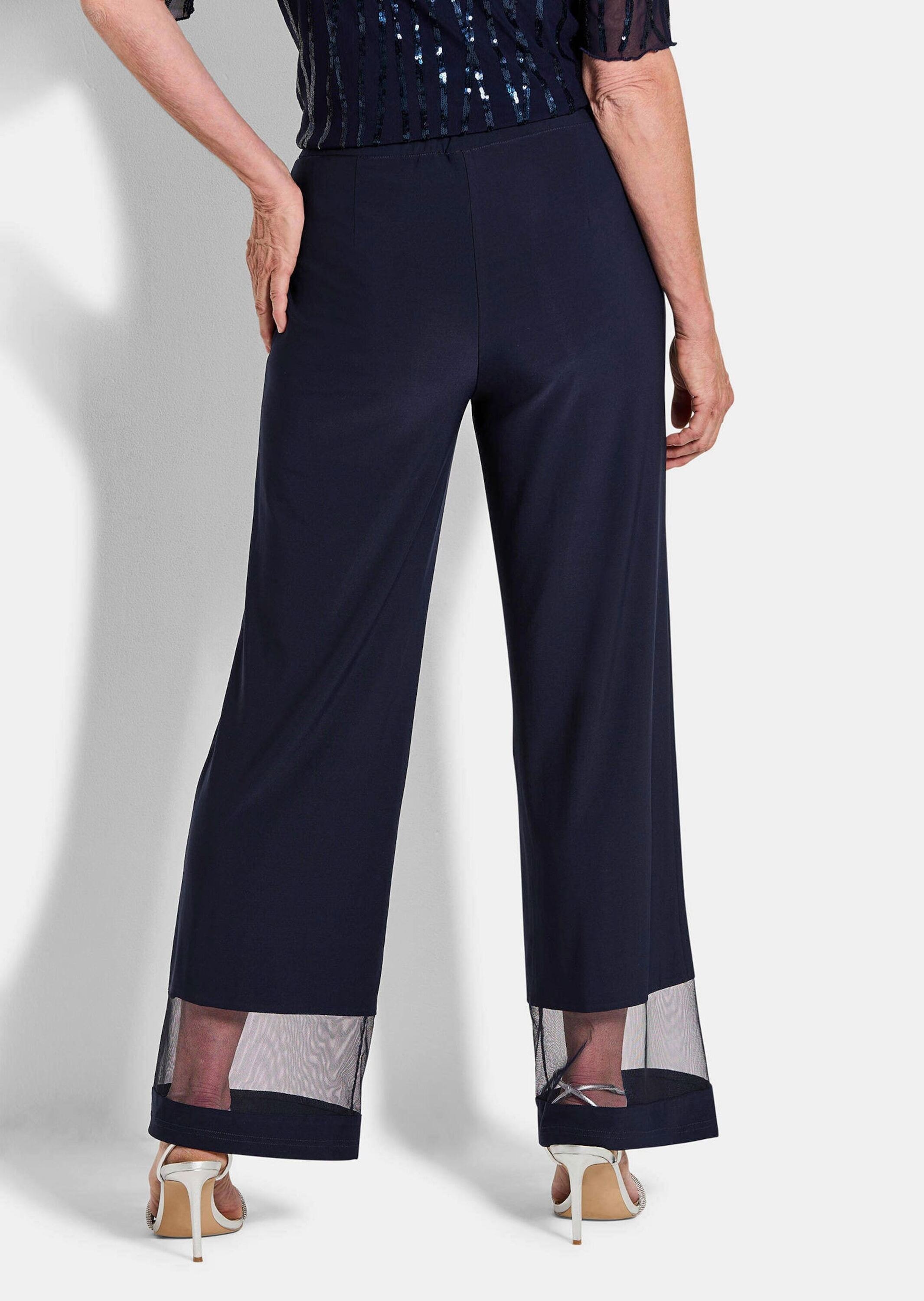 GOLDNER Stoffhose »Kurzgröße Hose VERA mit Mesh-Einsätzen«