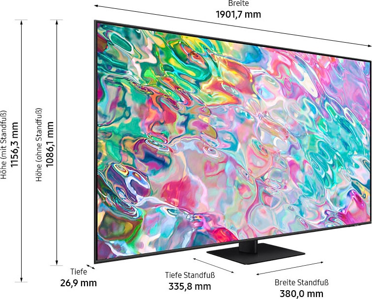 Samsung QLED-Fernseher »GQ85Q70BAT«, Smart-TV, Quantum Prozessor 4K,Quantum HDR,Supreme UHD Dimming