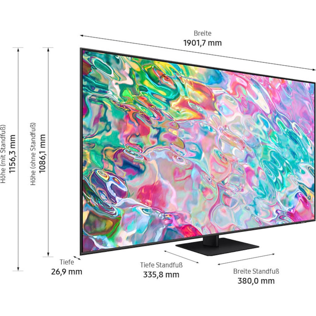 Samsung QLED-Fernseher »85" QLED 4K Q70B (2022)«, 214 cm/85 Zoll, Smart-TV, Quantum Prozessor 4K,Quantum HDR,Supreme UHD Dimming