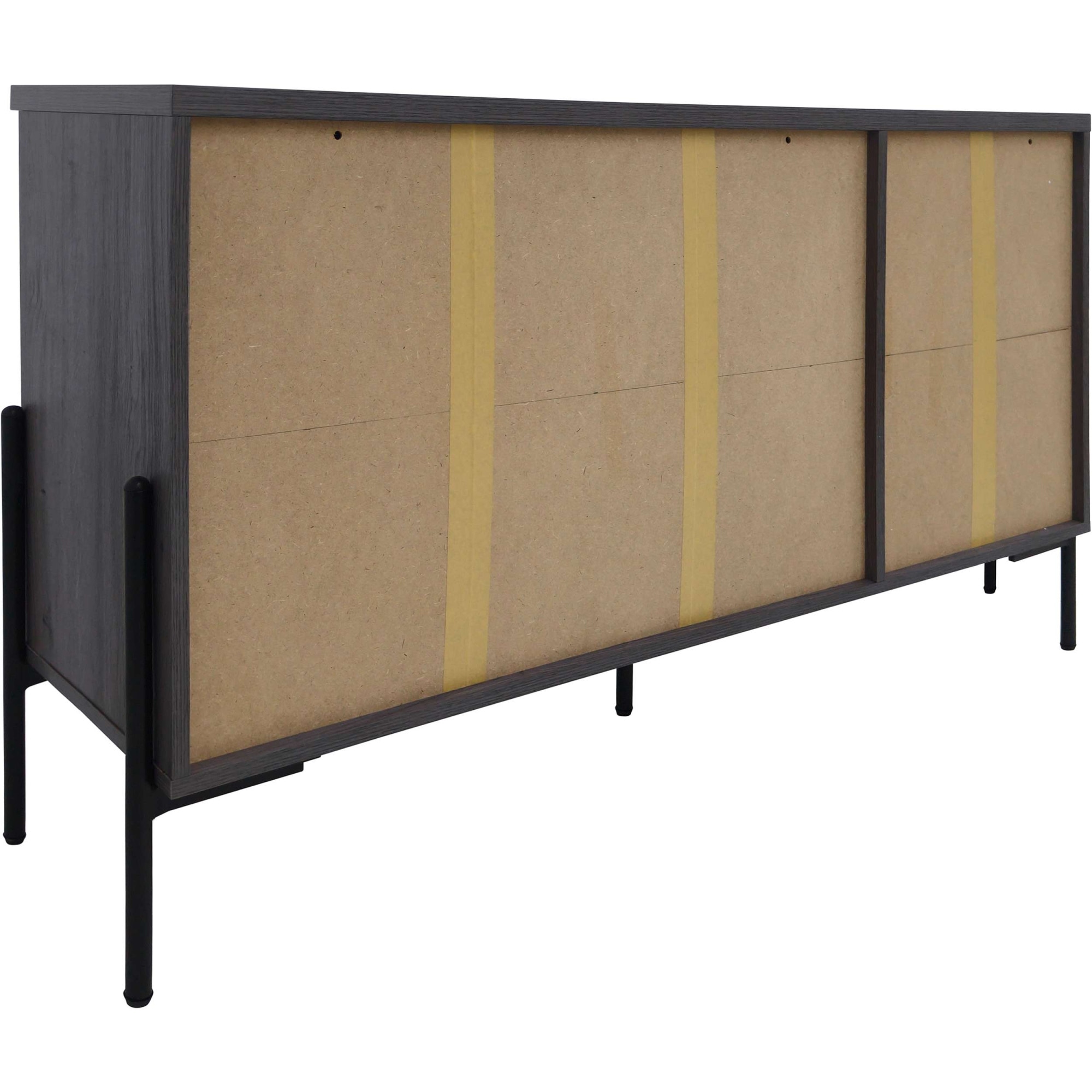 Leonique Sideboard »Eadwine« Kommode, Push-to-open, Türen mit Fischgräten Muster, Breite 130 cm