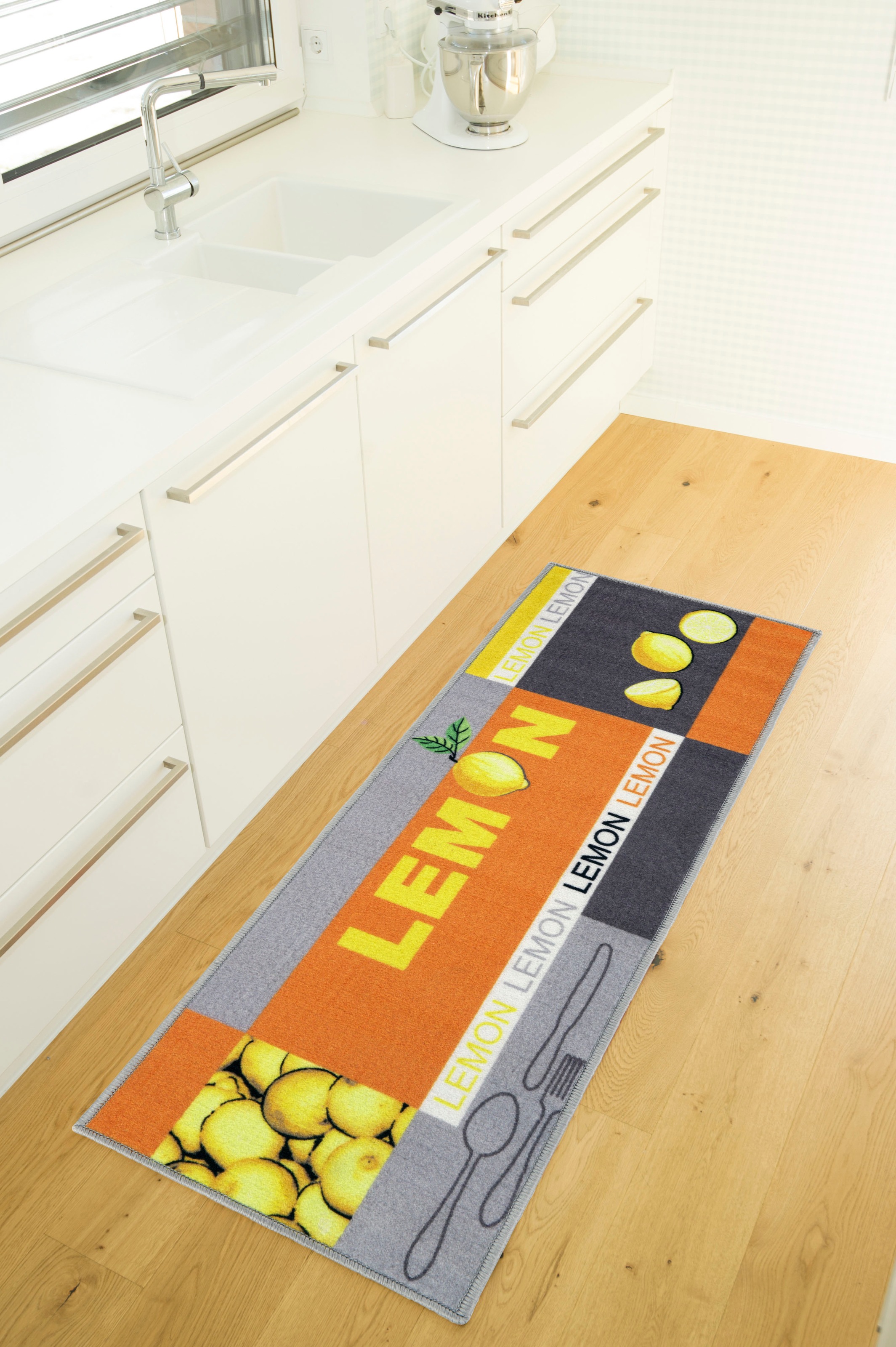 Küchenläufer »Lemon«, Größe Andiamo Küche cm, Zitronen, mit rechteckig, Motiv Schriftzug, 50x150