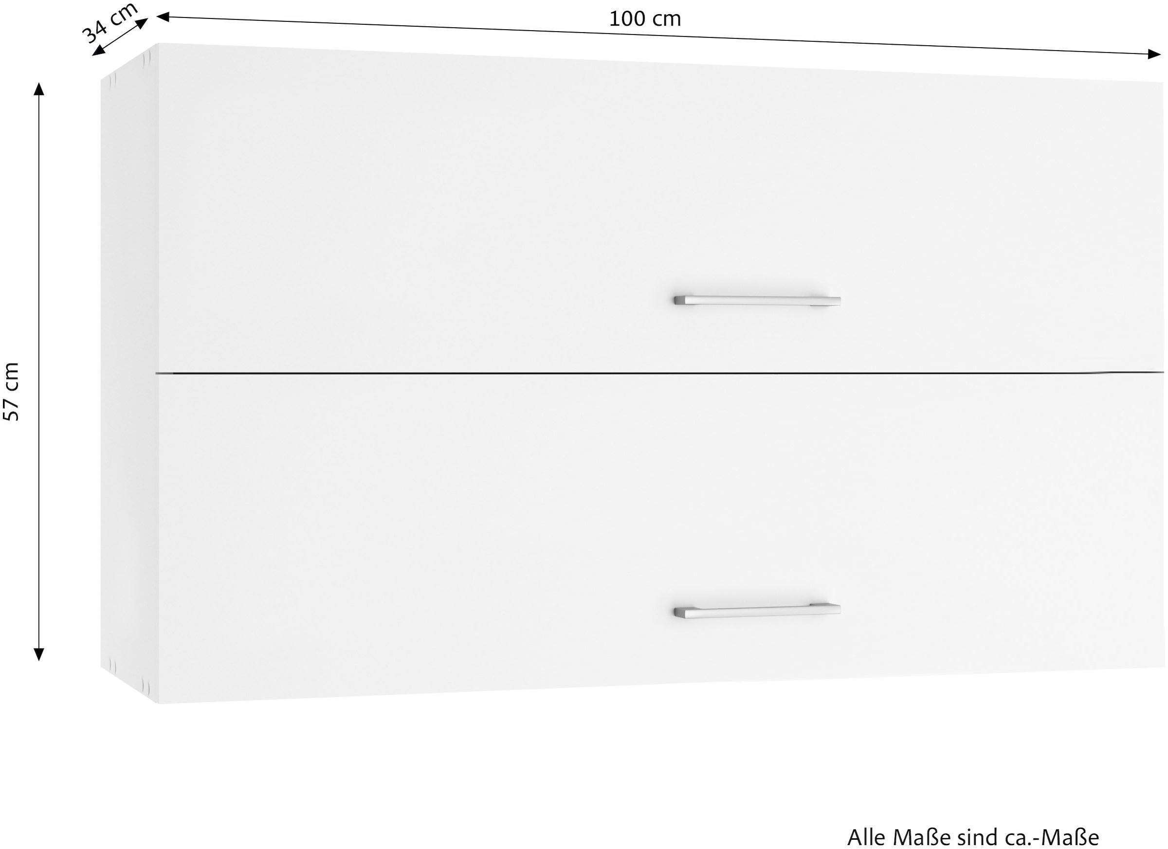 KOCHSTATION Klapphängeschrank »KS-Milan« Klapphängeschrank 100 cm, matte oder hochglänzende Fronten