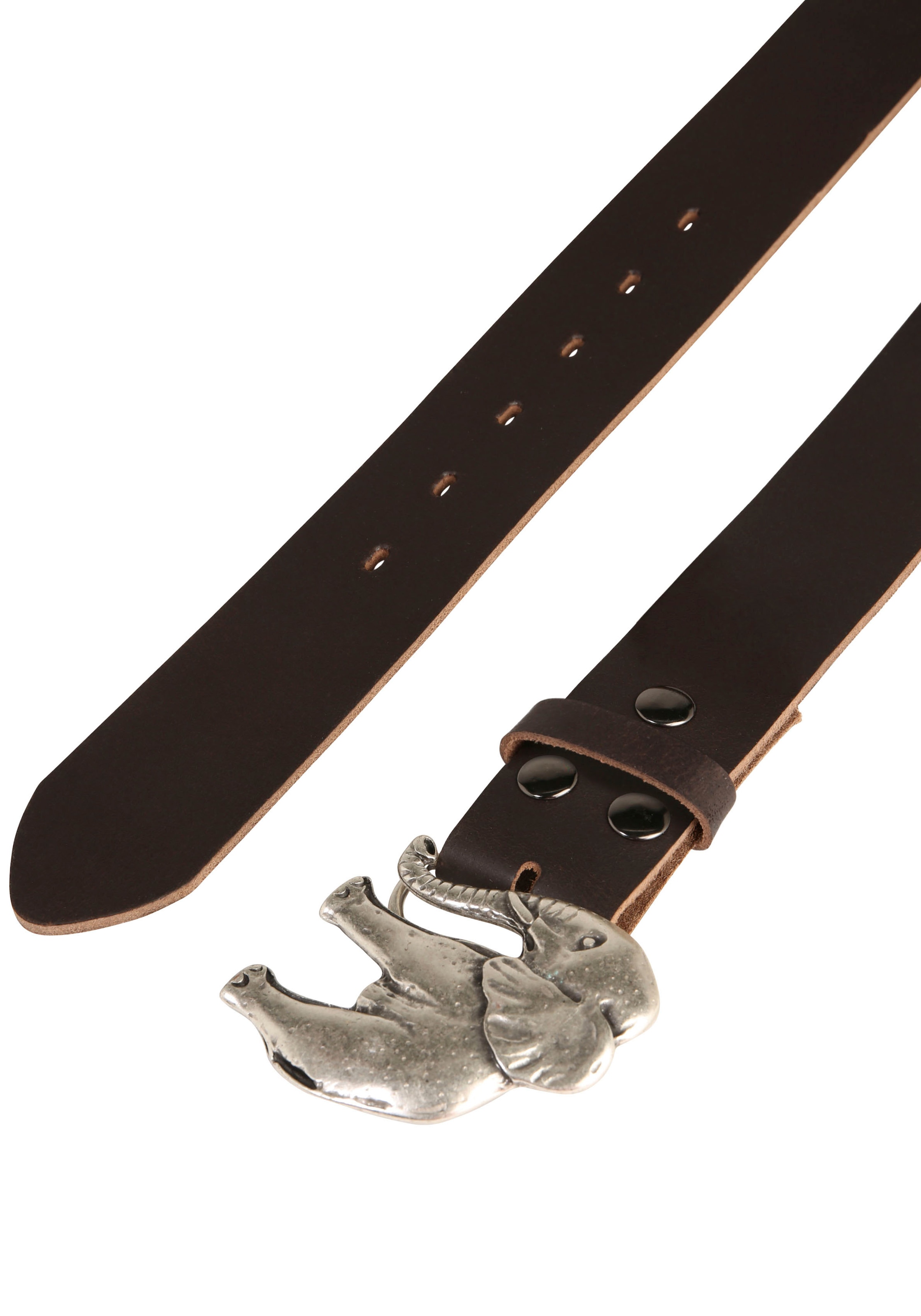 Rettungsring Gürtel Ledergürtel mit austauschbarer Schließe »Elefant«