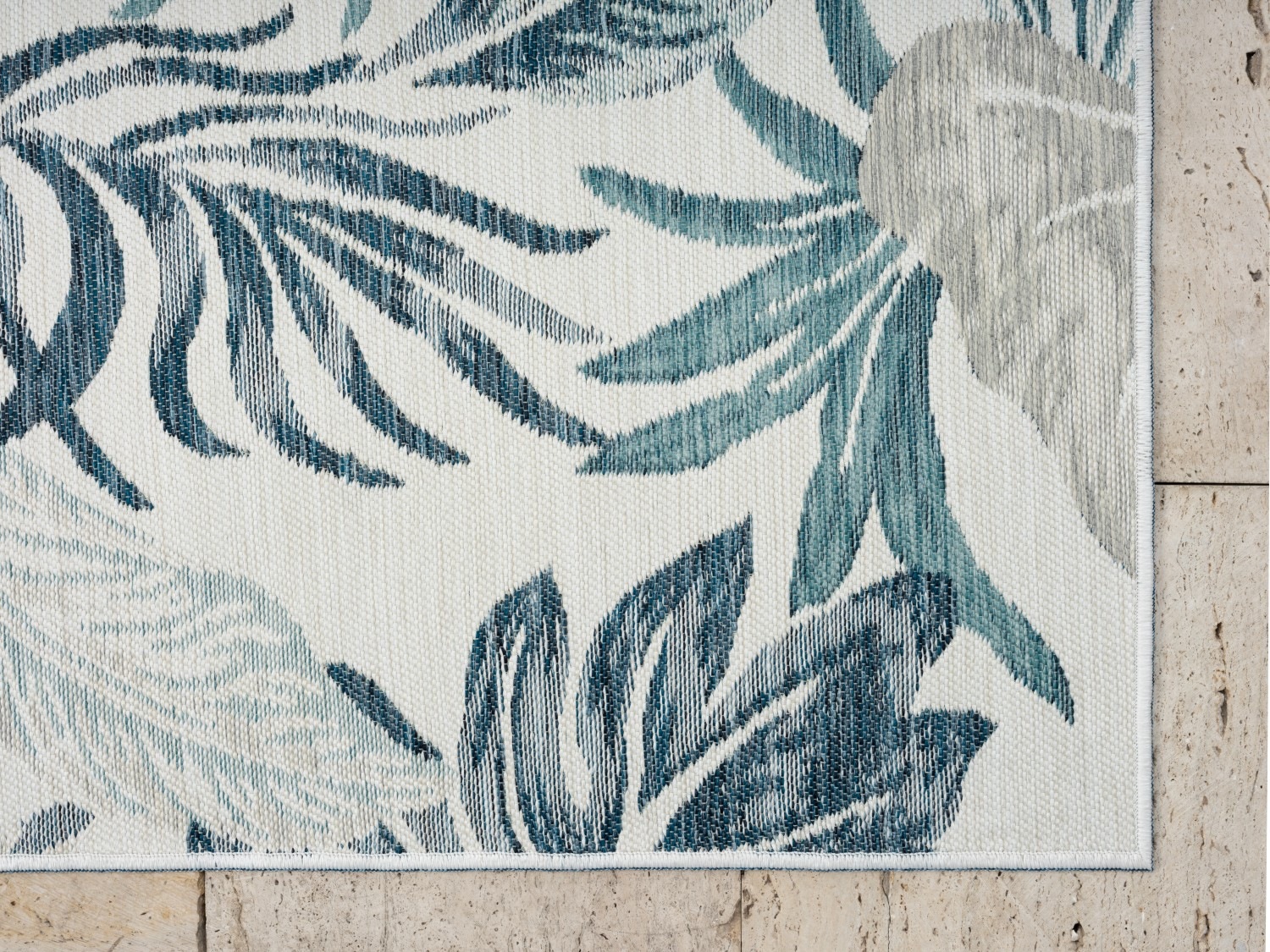 Myflair Möbel & Accessoires Teppich »Reef, LAGERRÄUMUNG!« rechteckig 6 mm Höhe Wendeteppich, Blätter Motiv, Outdoor geeignet, Balkon, Terrasse