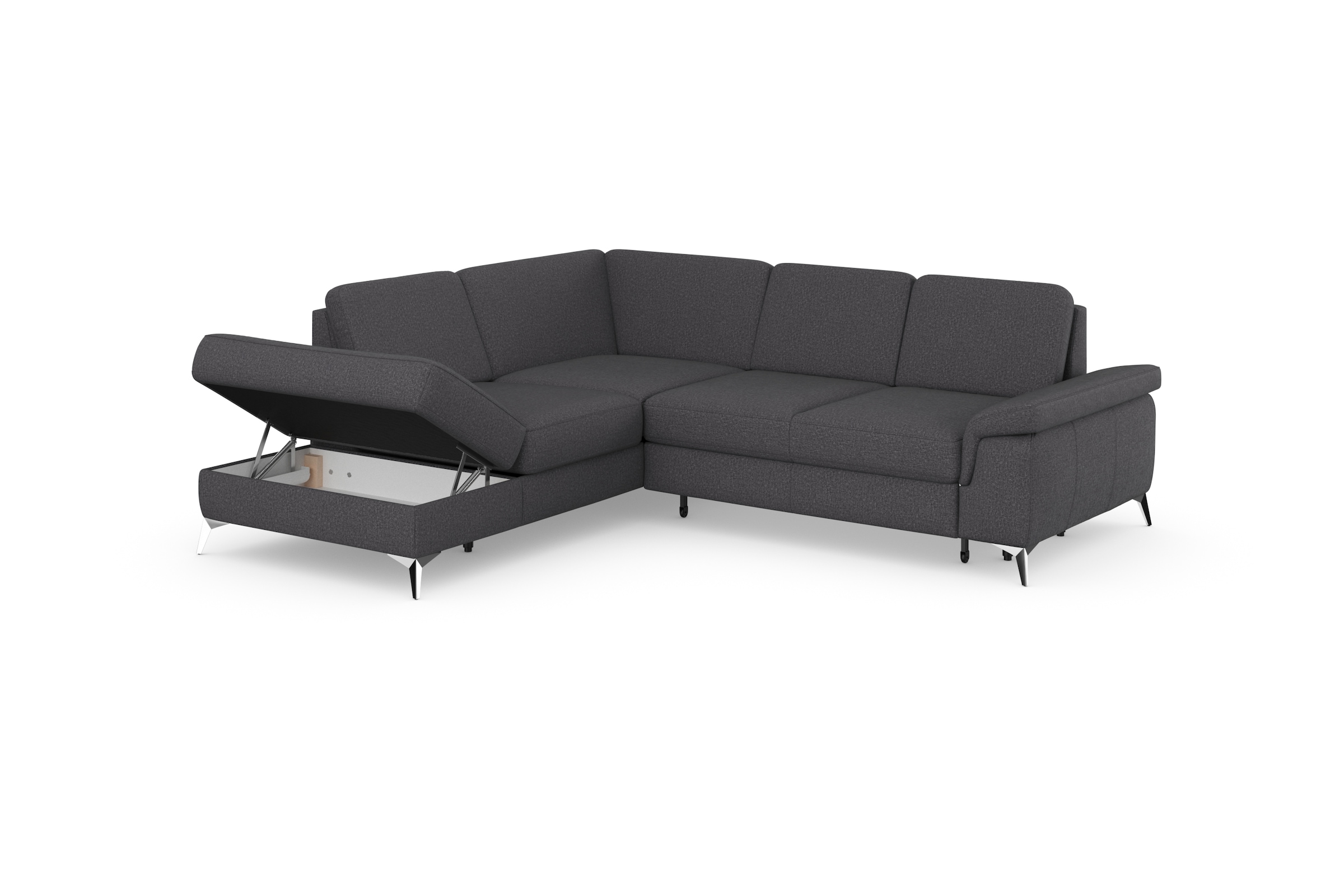 sit&more Ecksofa »Padua L-Form«, inklusive Sitztiefenverstellung, Armteilfunktion und Federkern