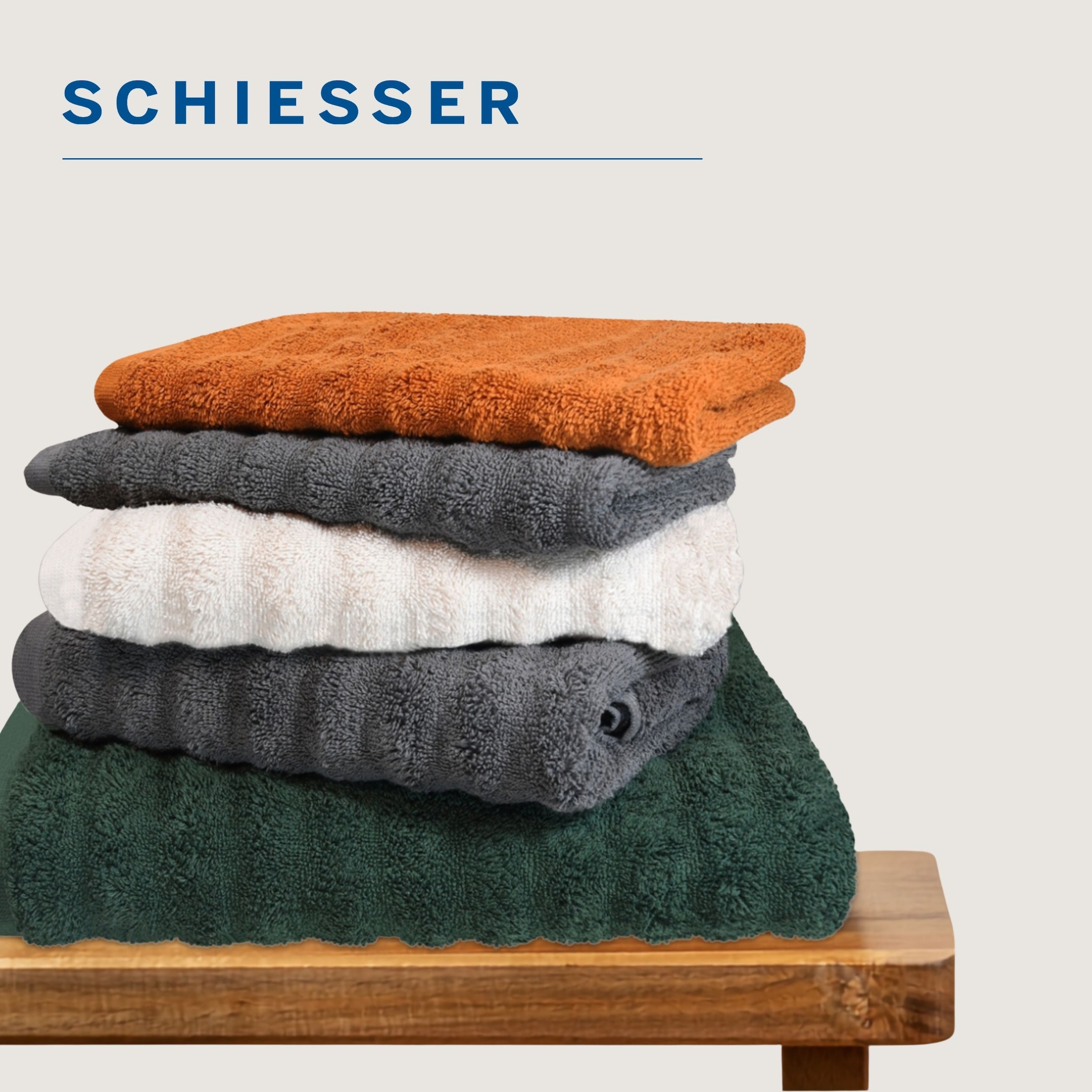 Schiesser Duschtücher »Neapel aus 100% Baumwolle mit eleganter Hoch-Tief-Optik« OEKO-TEX® MADE IN GREEN