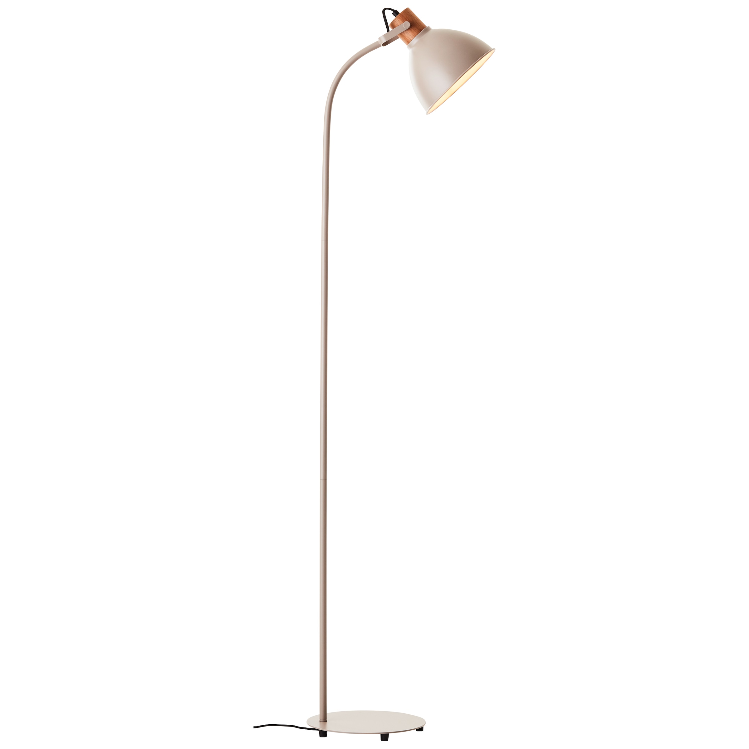 Stehlampe »Erena«, 1 flammig-flammig, Höhe 150 cm, E27, Metall/Holz, taupe