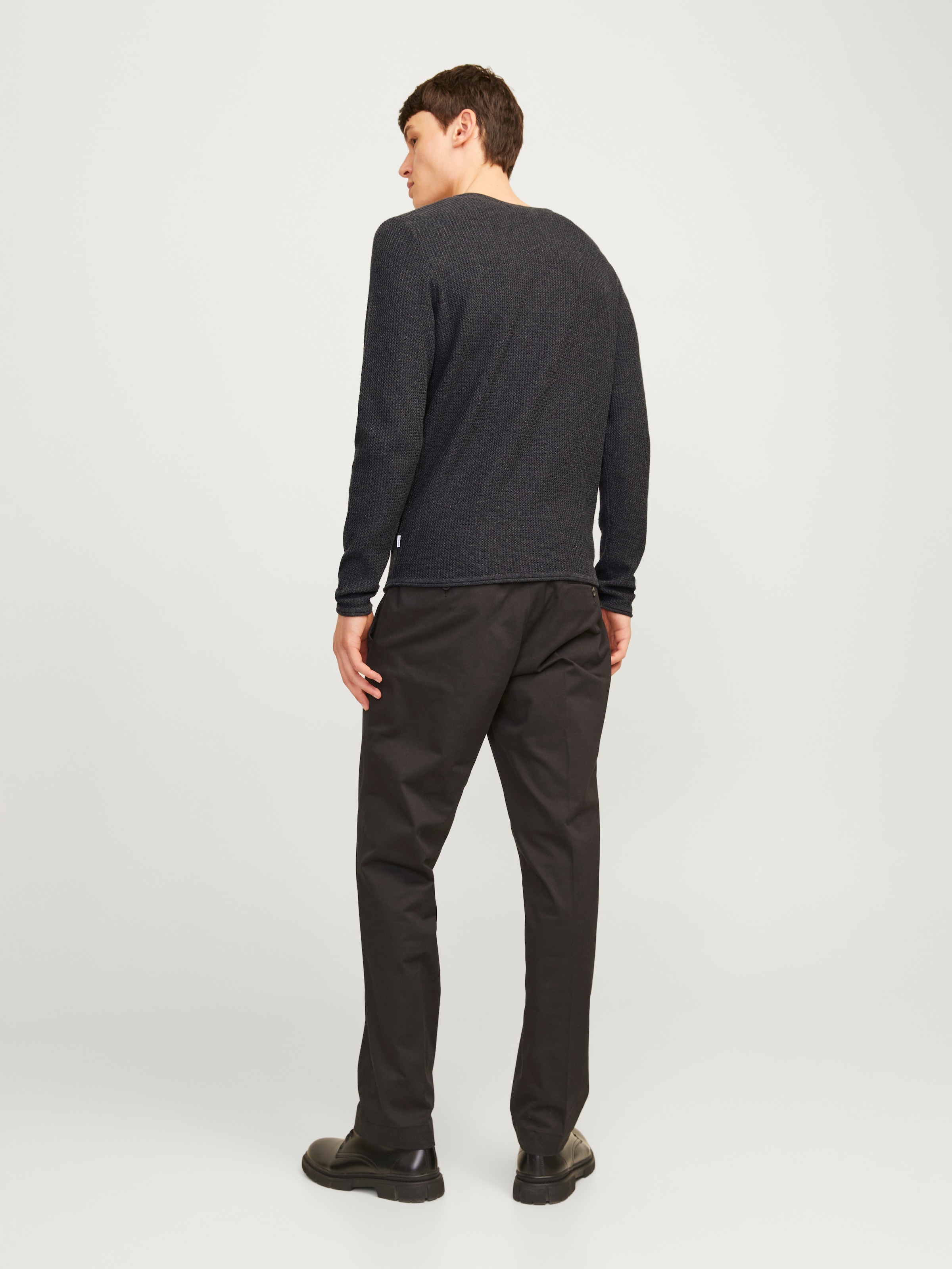 Jack & Jones Rundhalspullover »JJECOOPER KNIT CREW NECK NOOS«, in Strick Optik