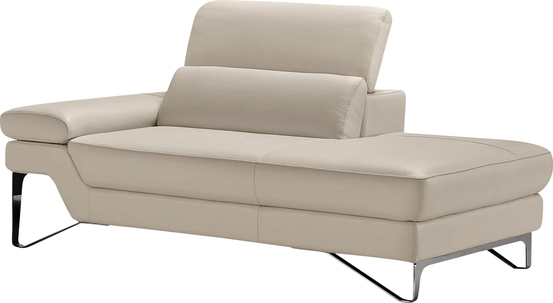 Egoitaliano Ottomane »Princess, elegantes Designsofa mit erstklassigem Sitzkomfort,«, inkl. verstellbarem Kopfteil und edle Designmetallfüße