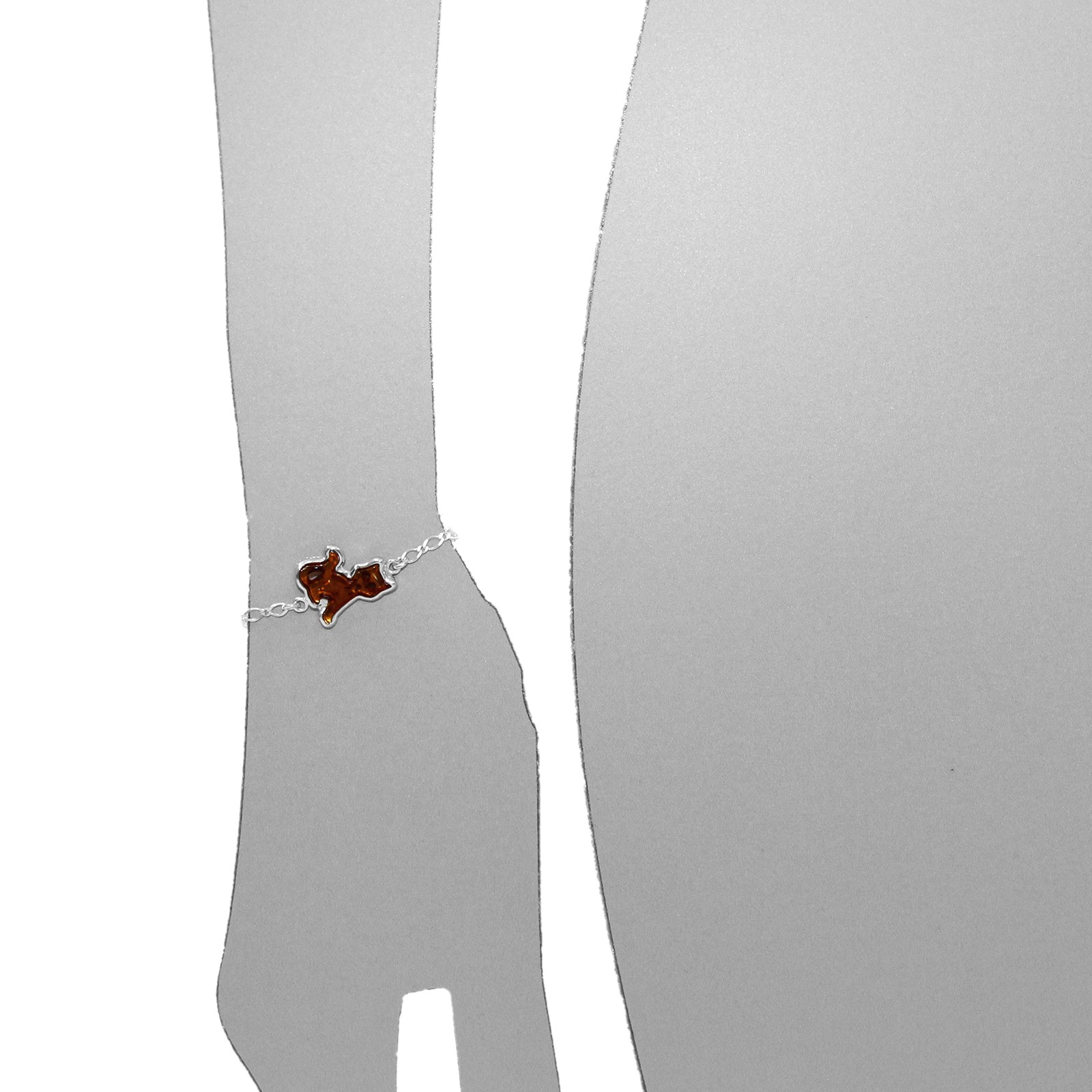 OSTSEE-SCHMUCK Armband »- Katze - Silber 925/000 - Bernstein«