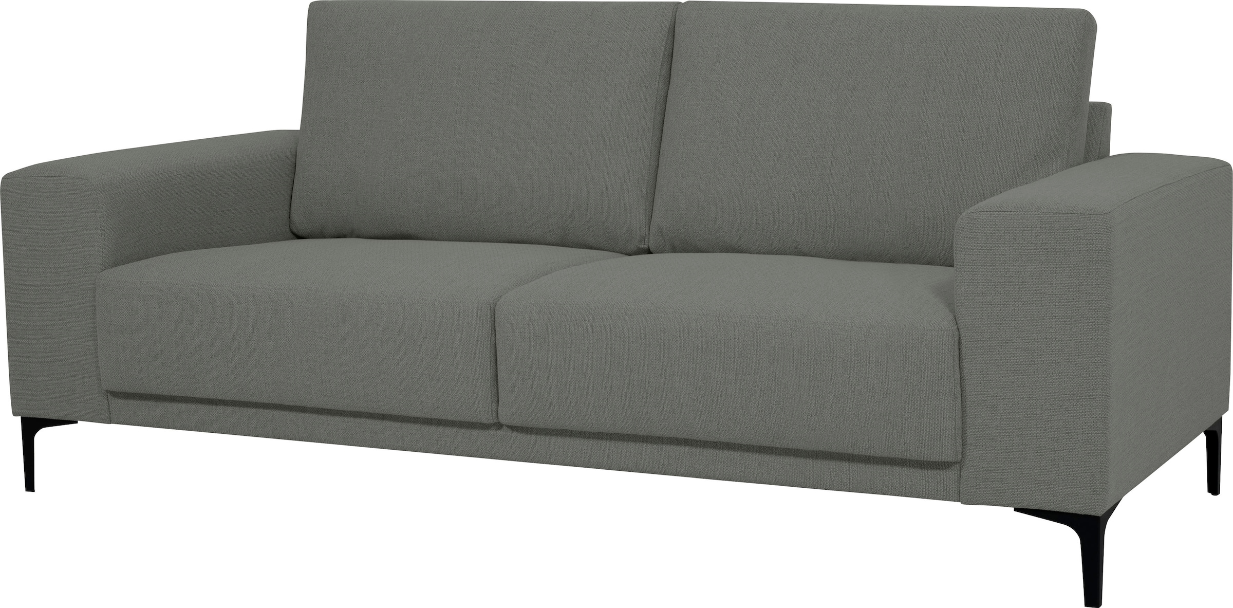 Places of Style 2-Sitzer »Xander«, Breite 164 cm, Webstoff, Soft-Touch Chenille, schwarze Metallfüße